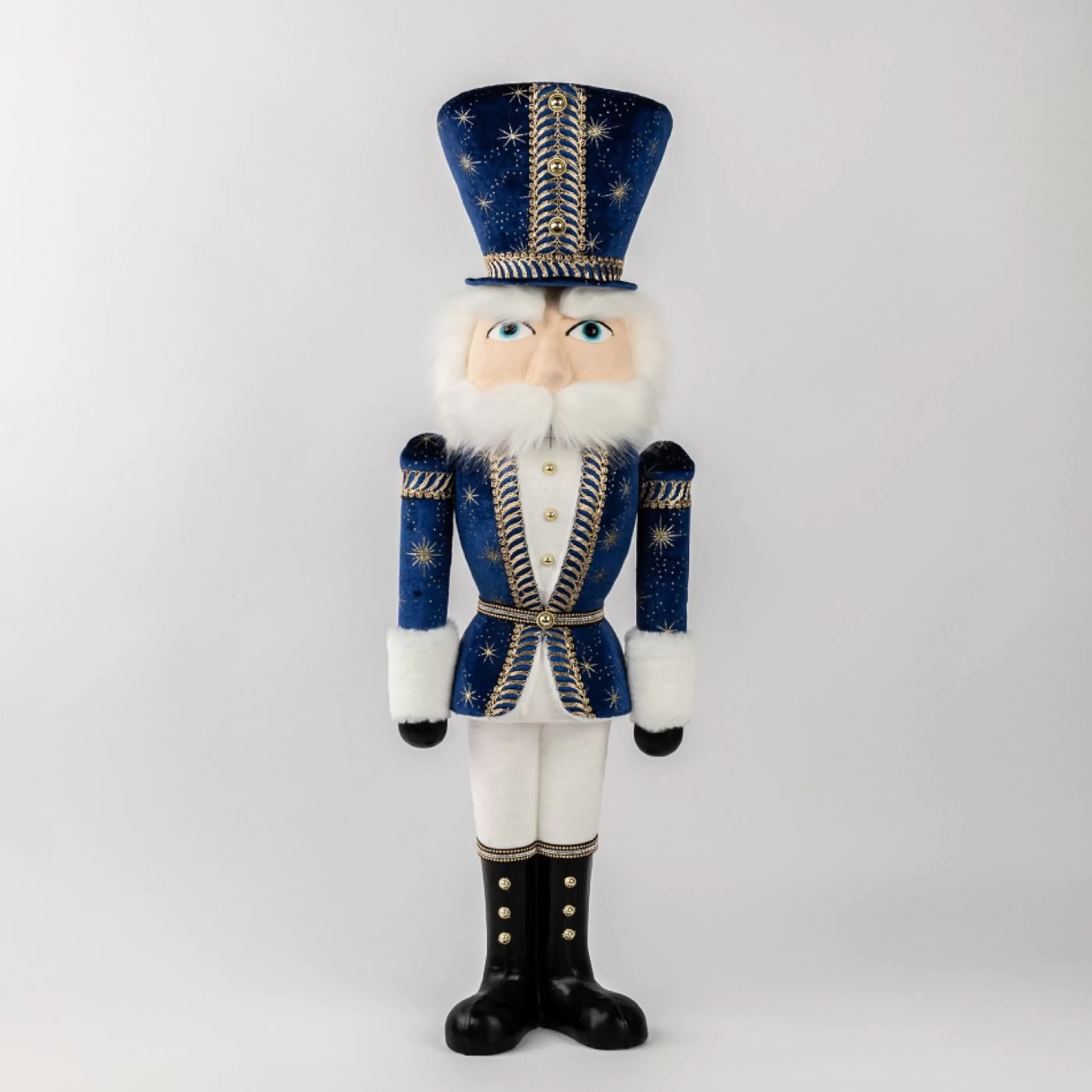 * Table Top Decorations | Festive Blue White Nutcracker - 101Cm