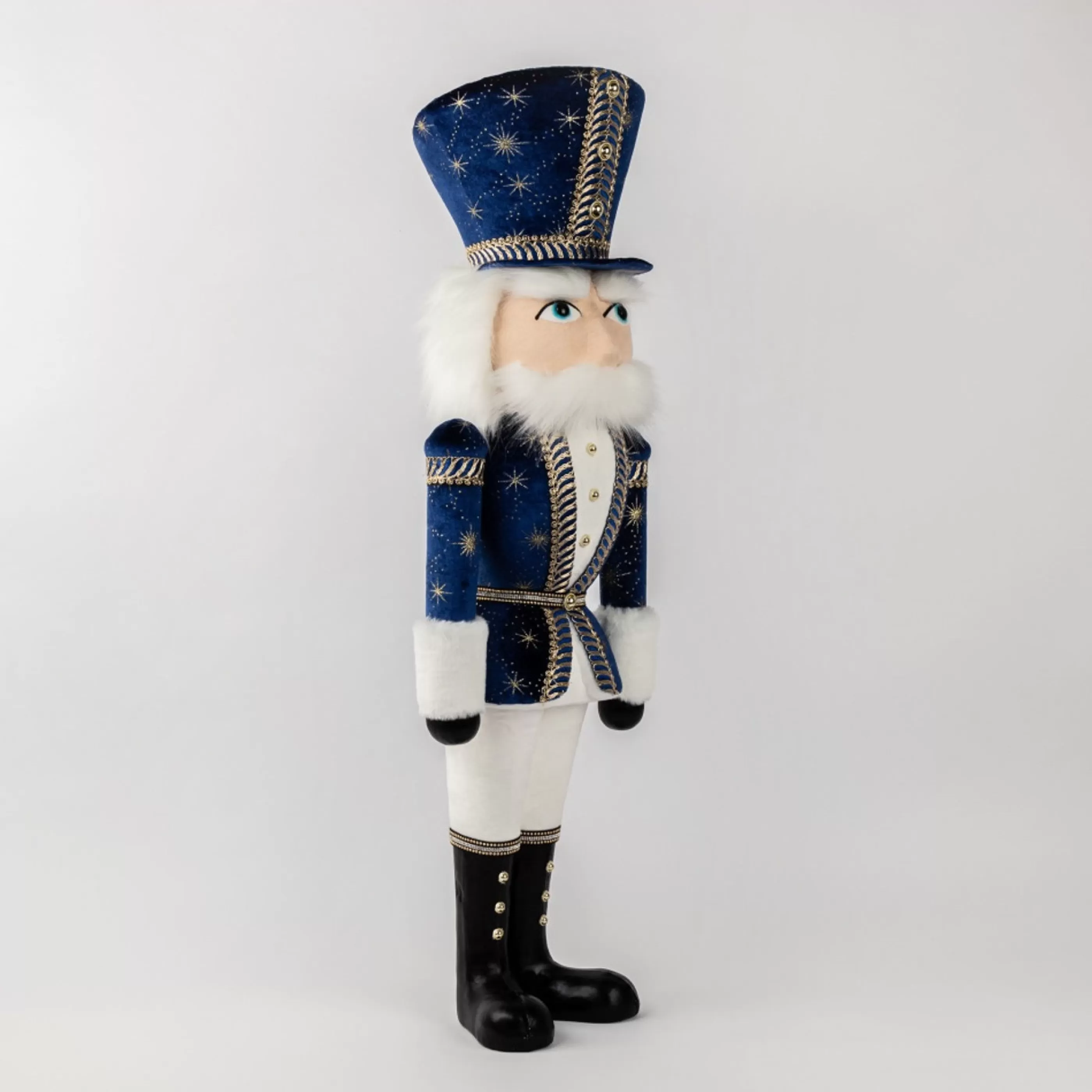 * Table Top Decorations | Festive Blue White Nutcracker - 101Cm