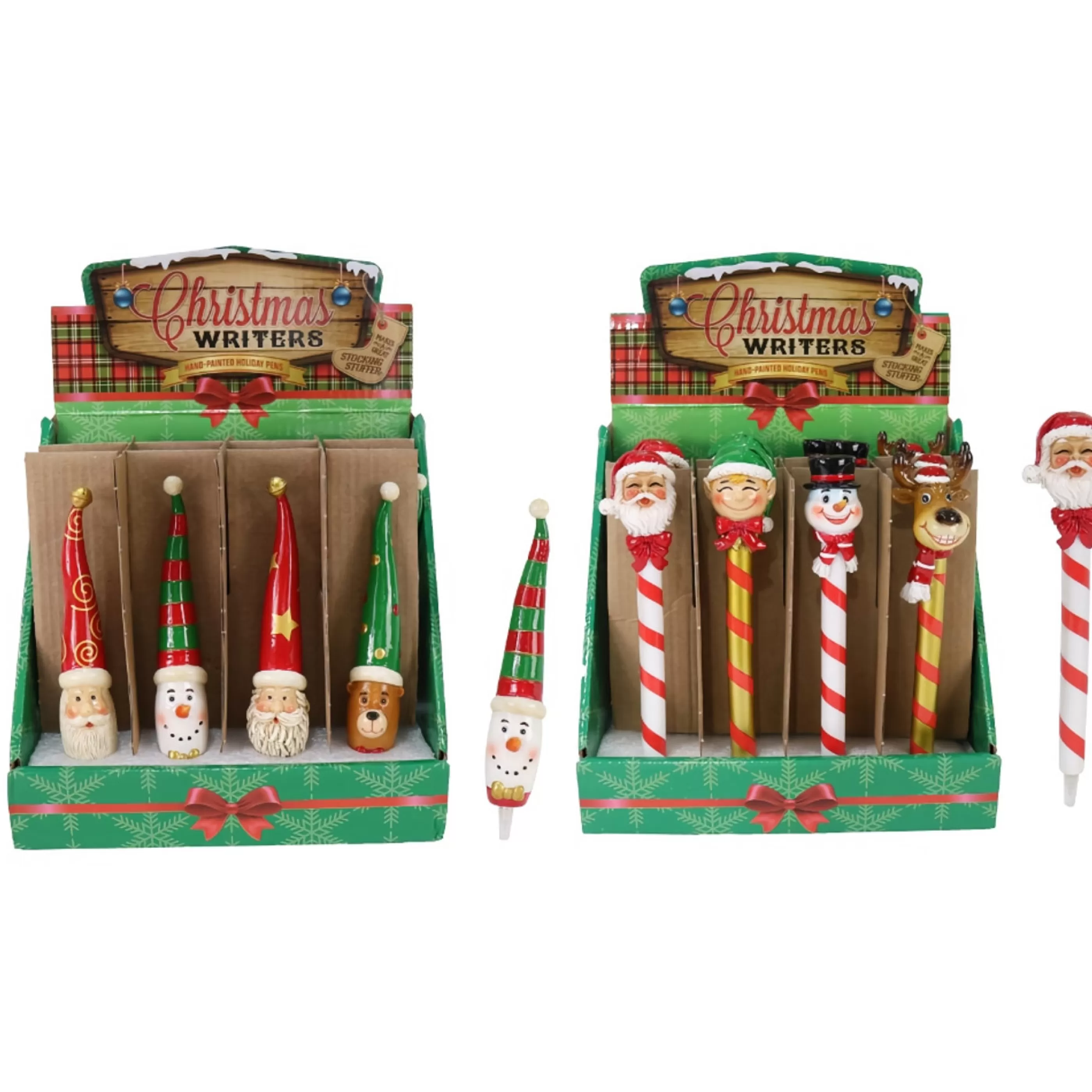 * Table Top Decorations | Festive Christmas Character Pen (8 Styles) - 14Cm