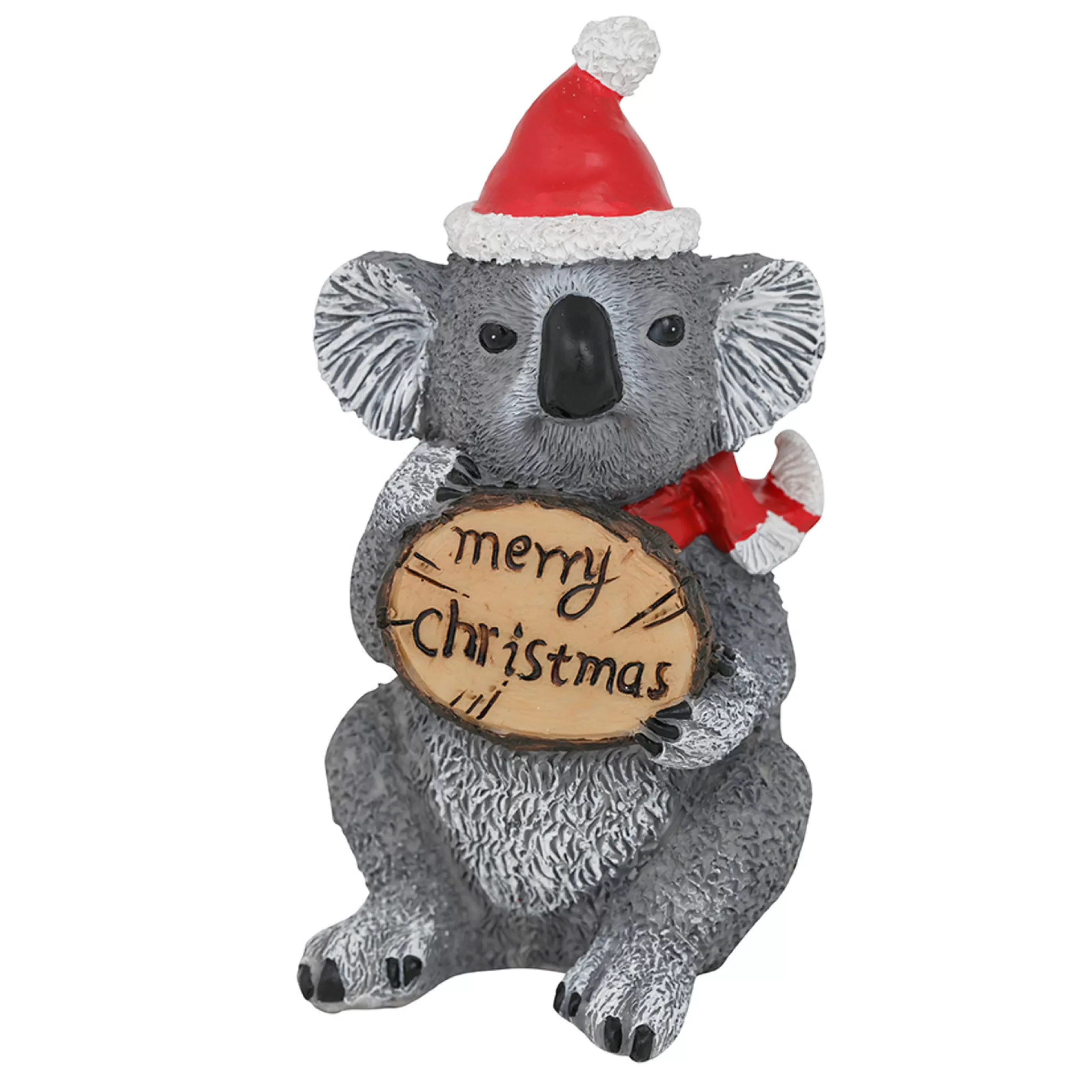 * Australian Decorations | Festive Christmas Koala With Sign Figurine - 13Cm