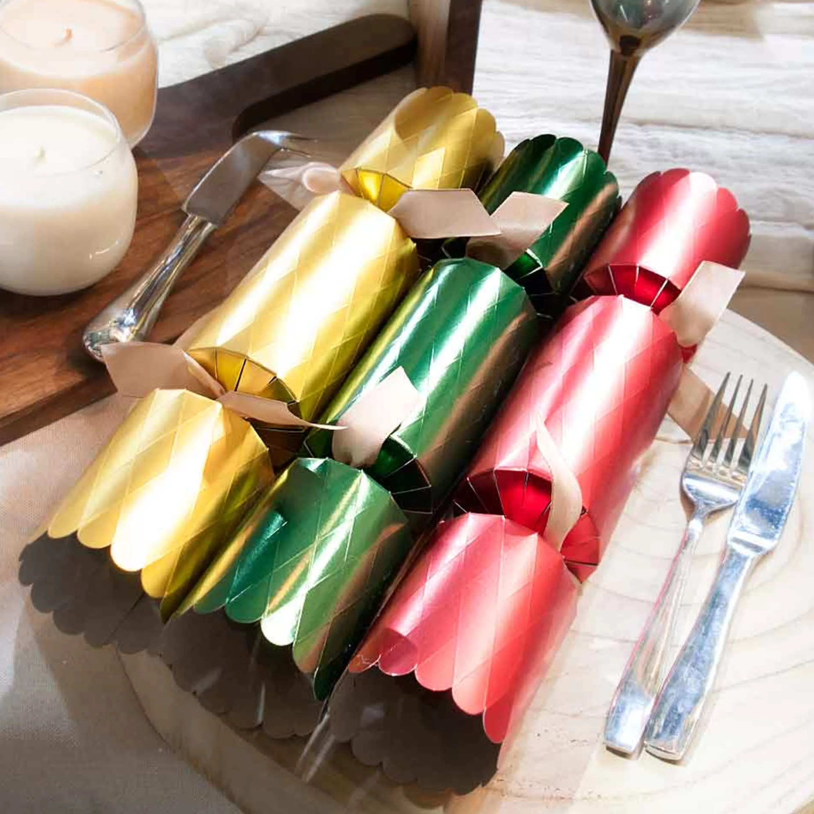 Sale Celebration Crackers Festive Diamond Regency Christmas Crackers (Pack Of 6) - 33Cm