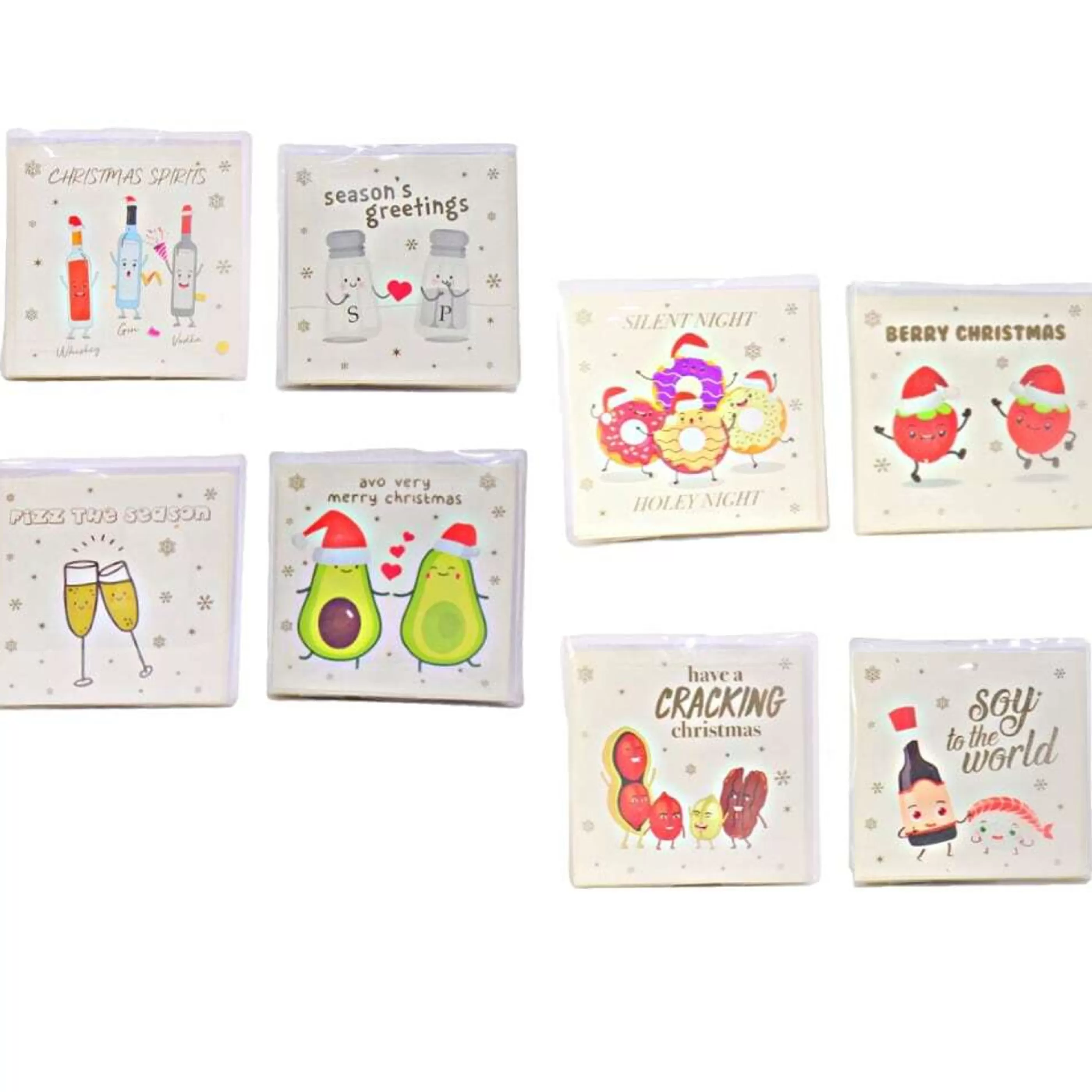 Discount * Festive Foodie Christmas Cards (Pack Of 10)