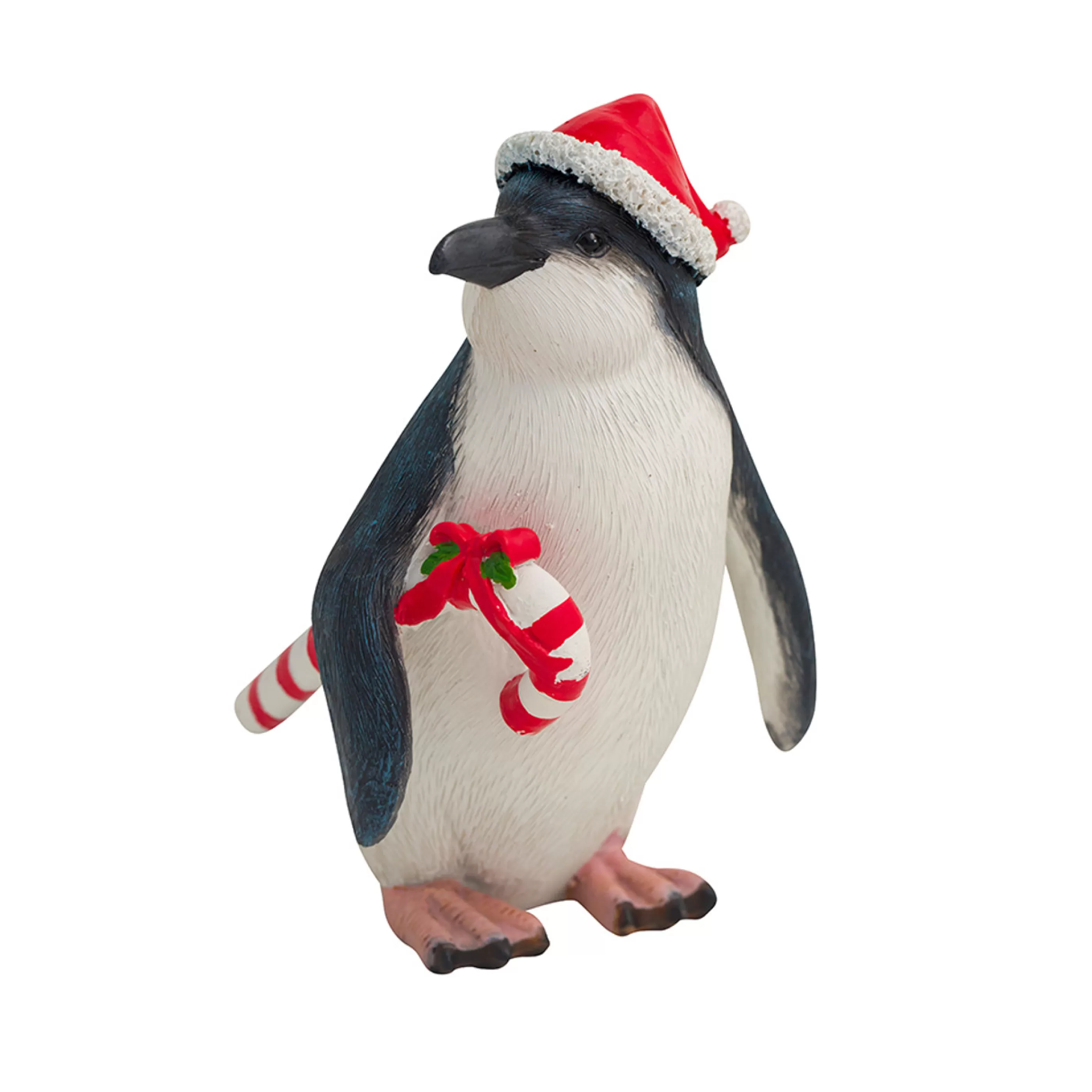 * Australian Decorations | Festive Penguin With Candy Cane Figurine - 14Cm