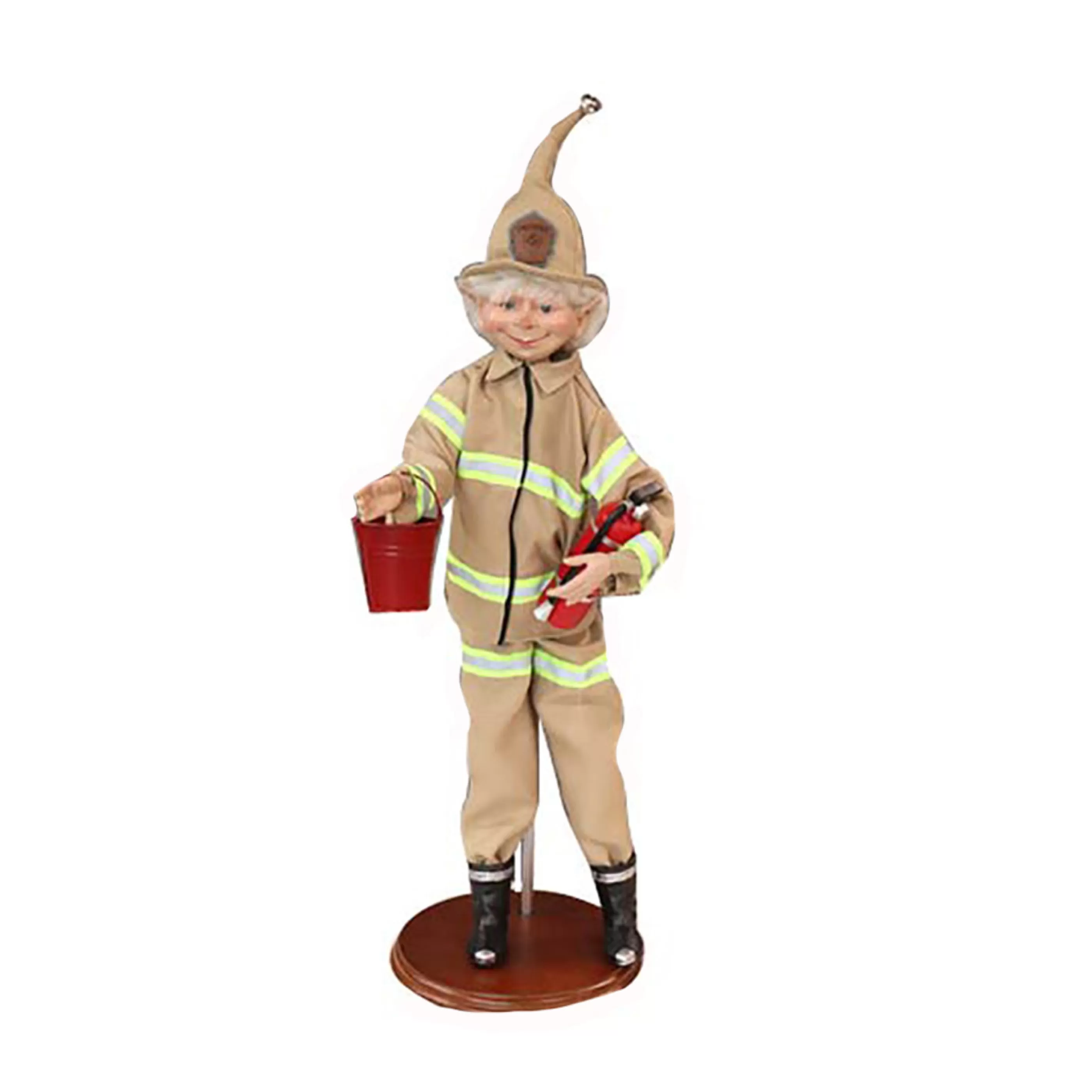 Shop * Fire Fighter Christmas Elf With Stand - 65Cm