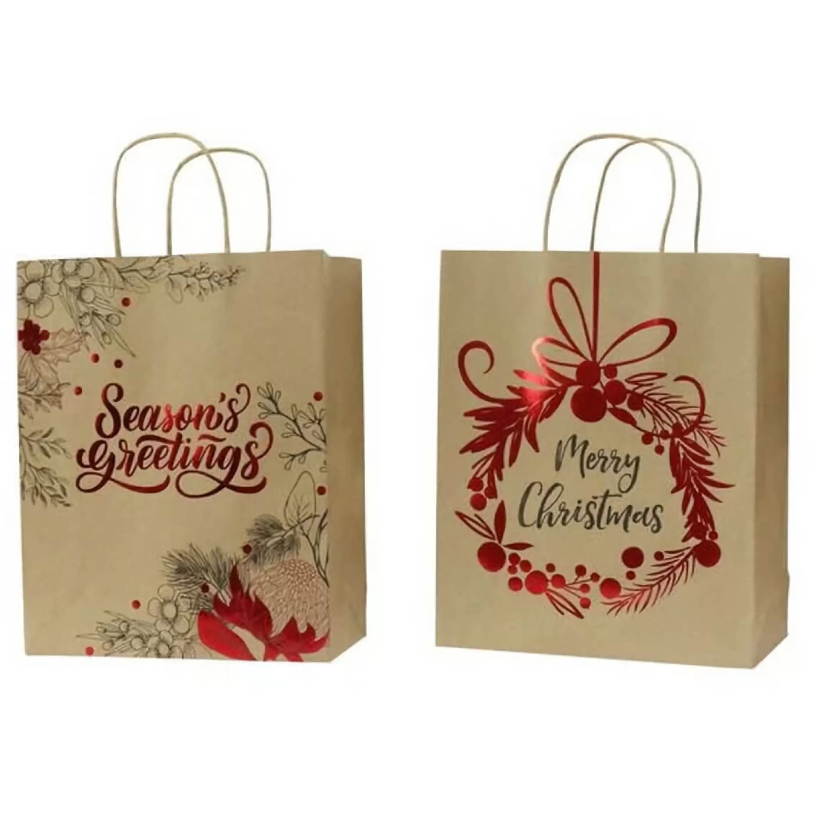 Flash Sale * Foil Kraft Giftbag (2 Styles) - 32Cm