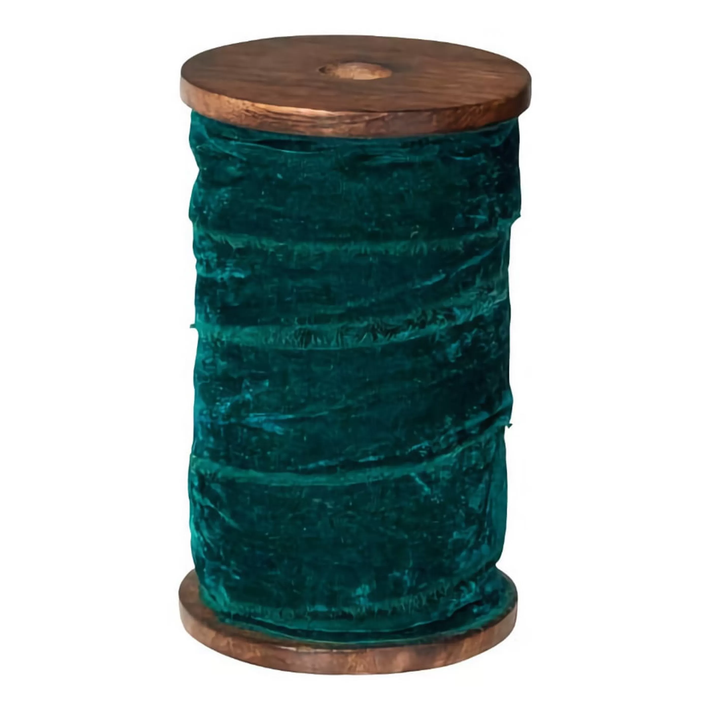 * Christmas Ribbon & Bows | Forest Green Frayed Velvet Ribbon - 10M