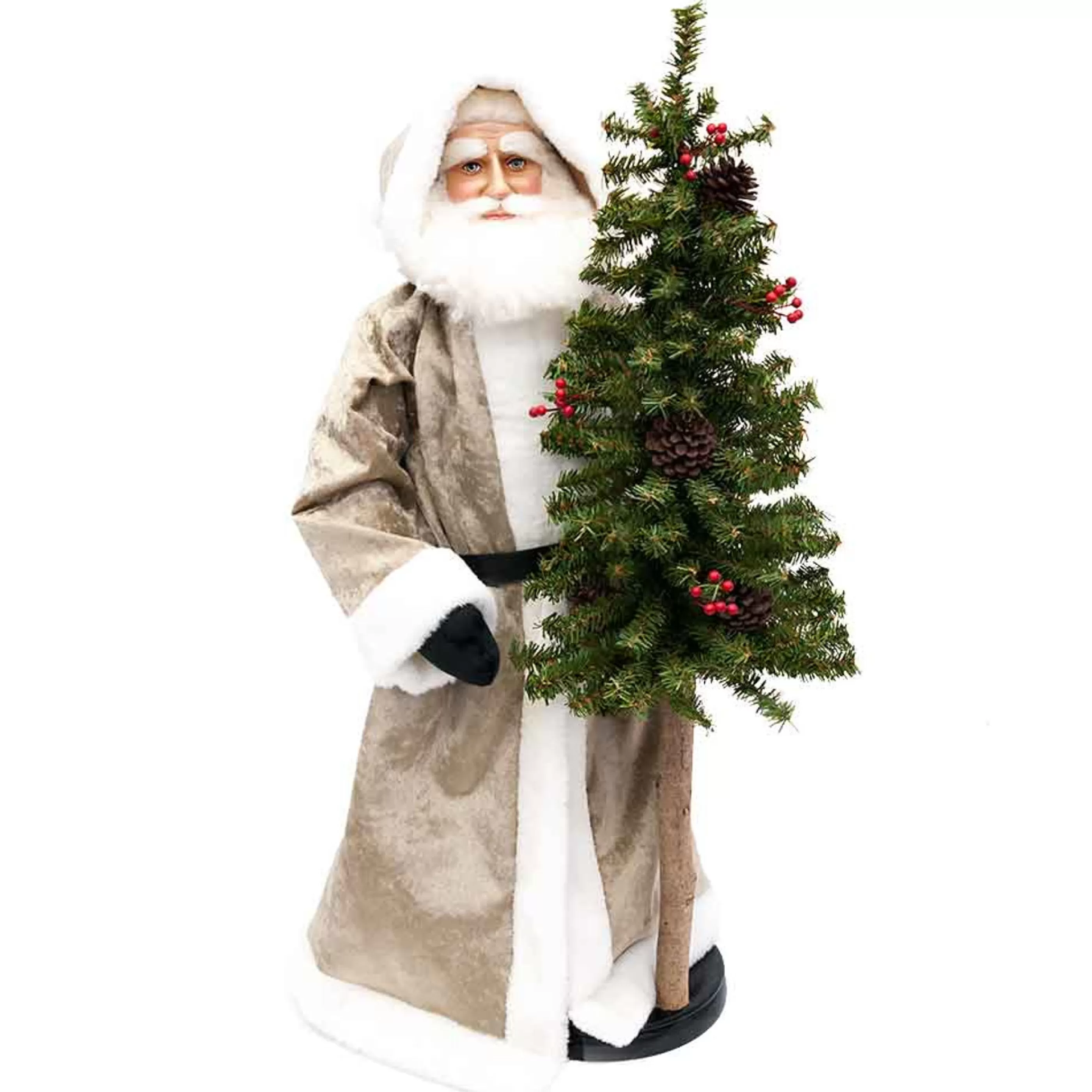 * Table Top Decorations | Forest Santa Claus With Tree - 81Cm