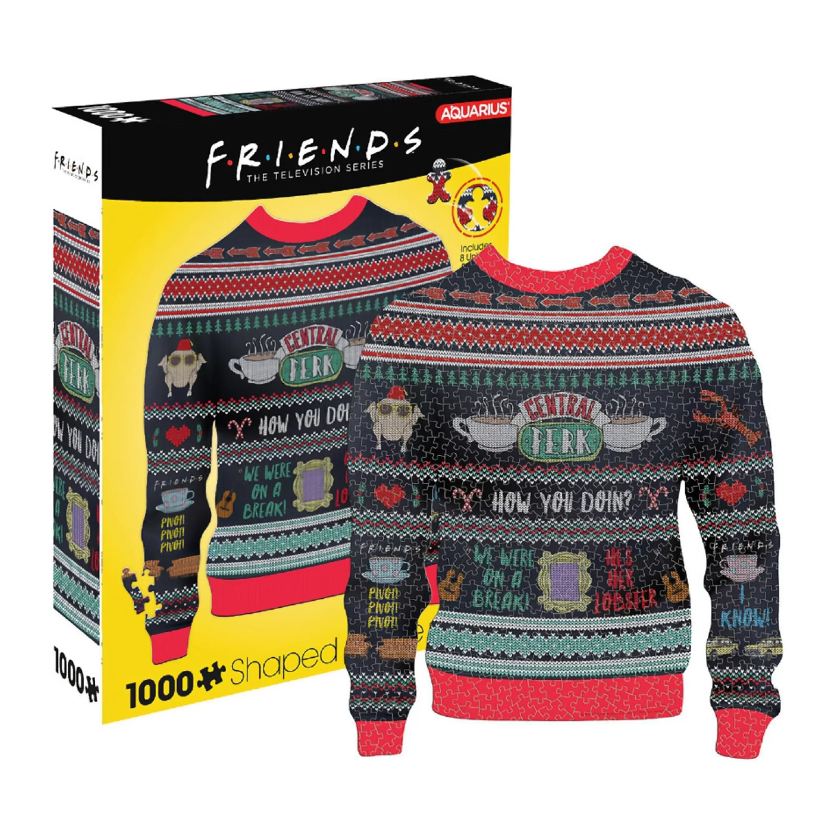 Flash Sale * Friends Ugly Sweater Shaped Jigsaw Puzzle (1000 Piece) - 71Cm