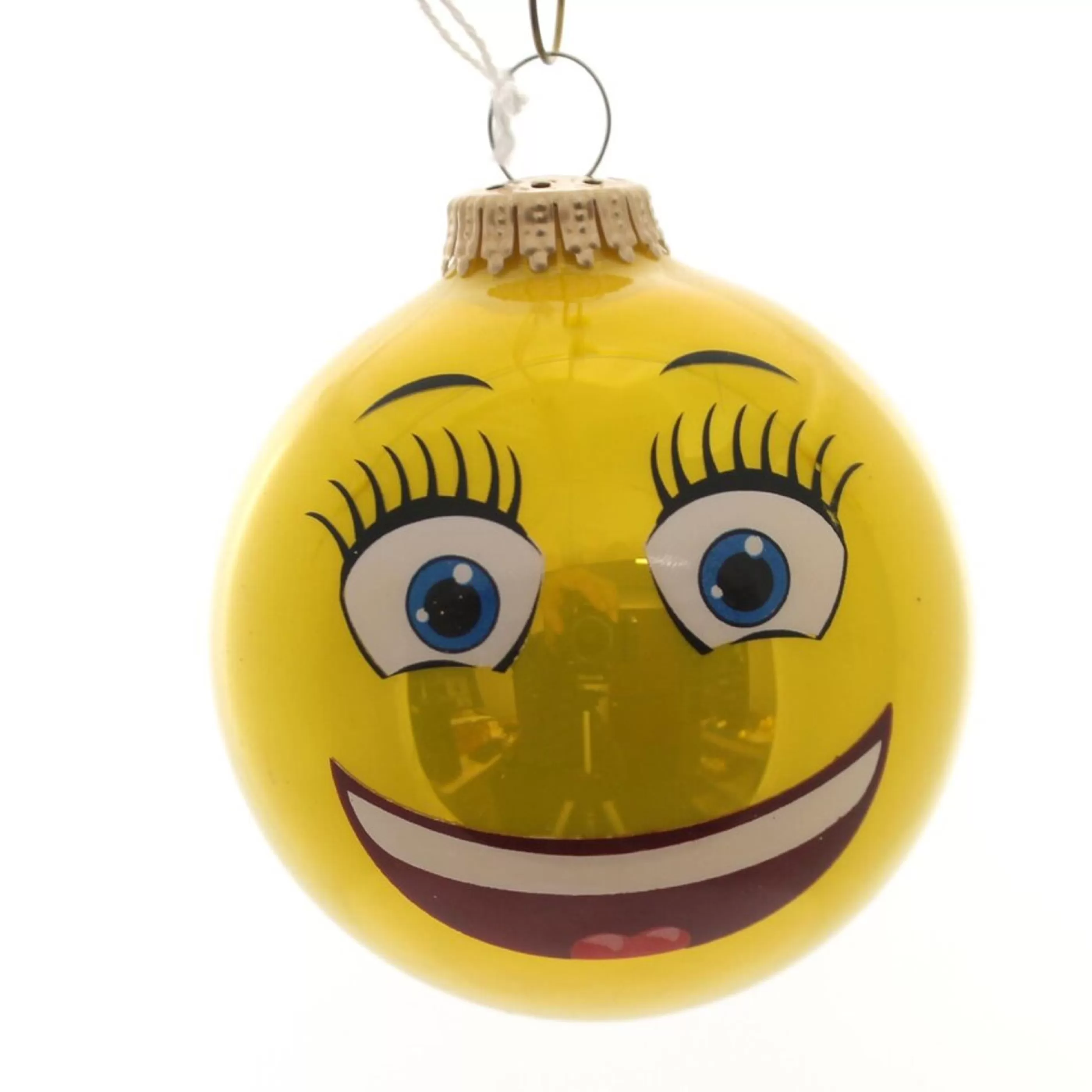 * Hanging Christmas Baubles | Full Sun Smiley Expression Baubles - 80Mm