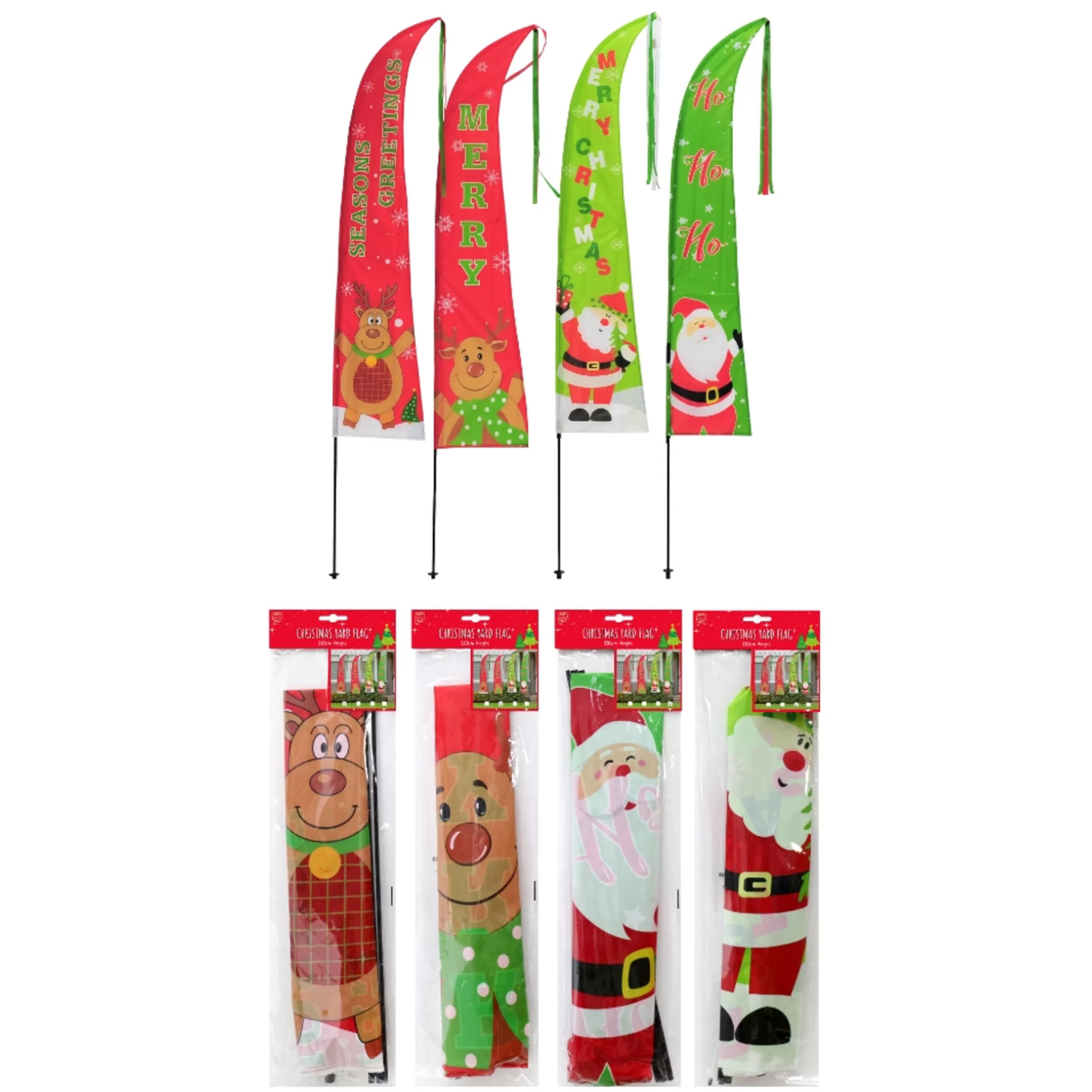 Flash Sale * Garden Flag Christmas Prints (4 Styles) - 220Cm