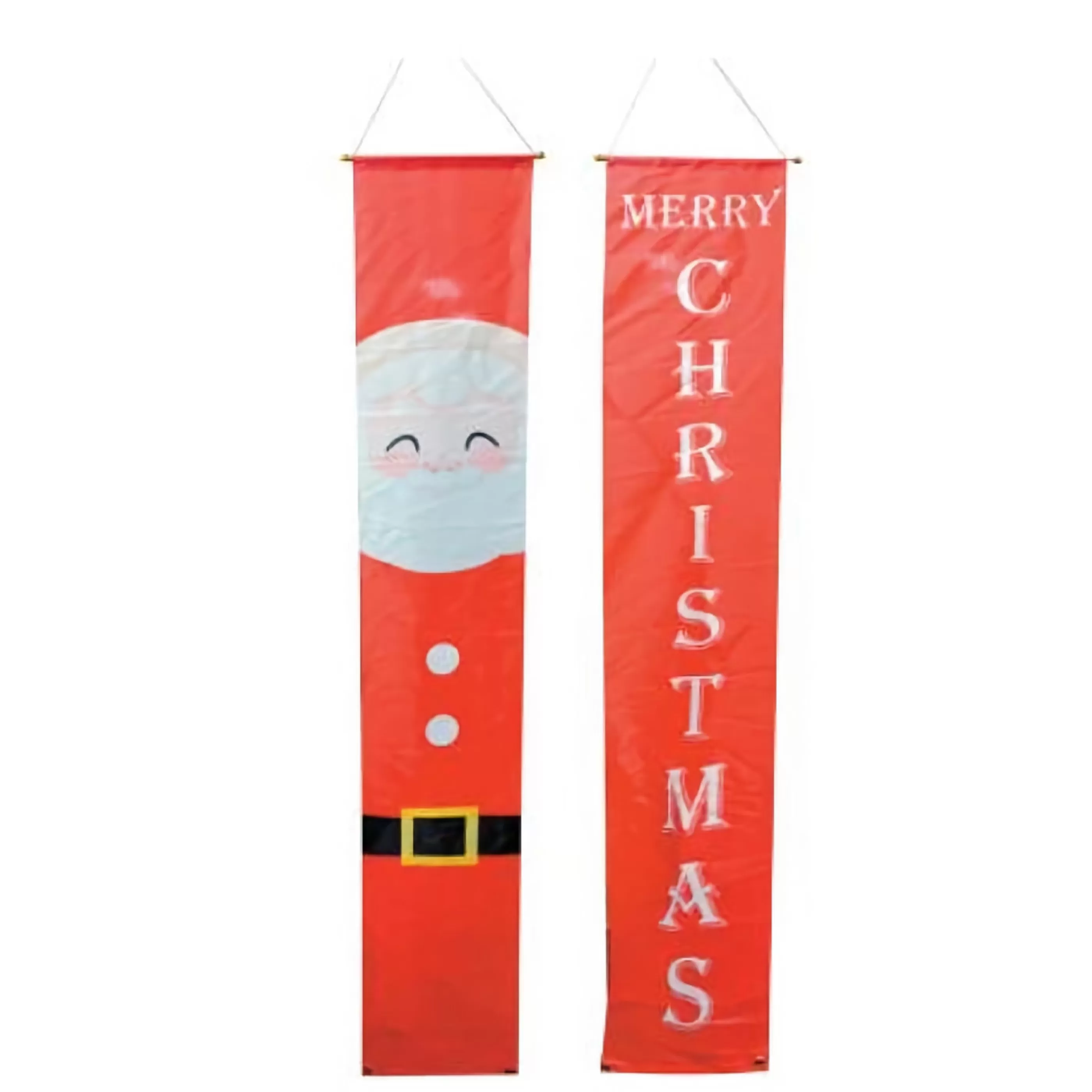 Fashion * Giant Merry Christmas Santa Banners (Pack Of 2) - 180Cm