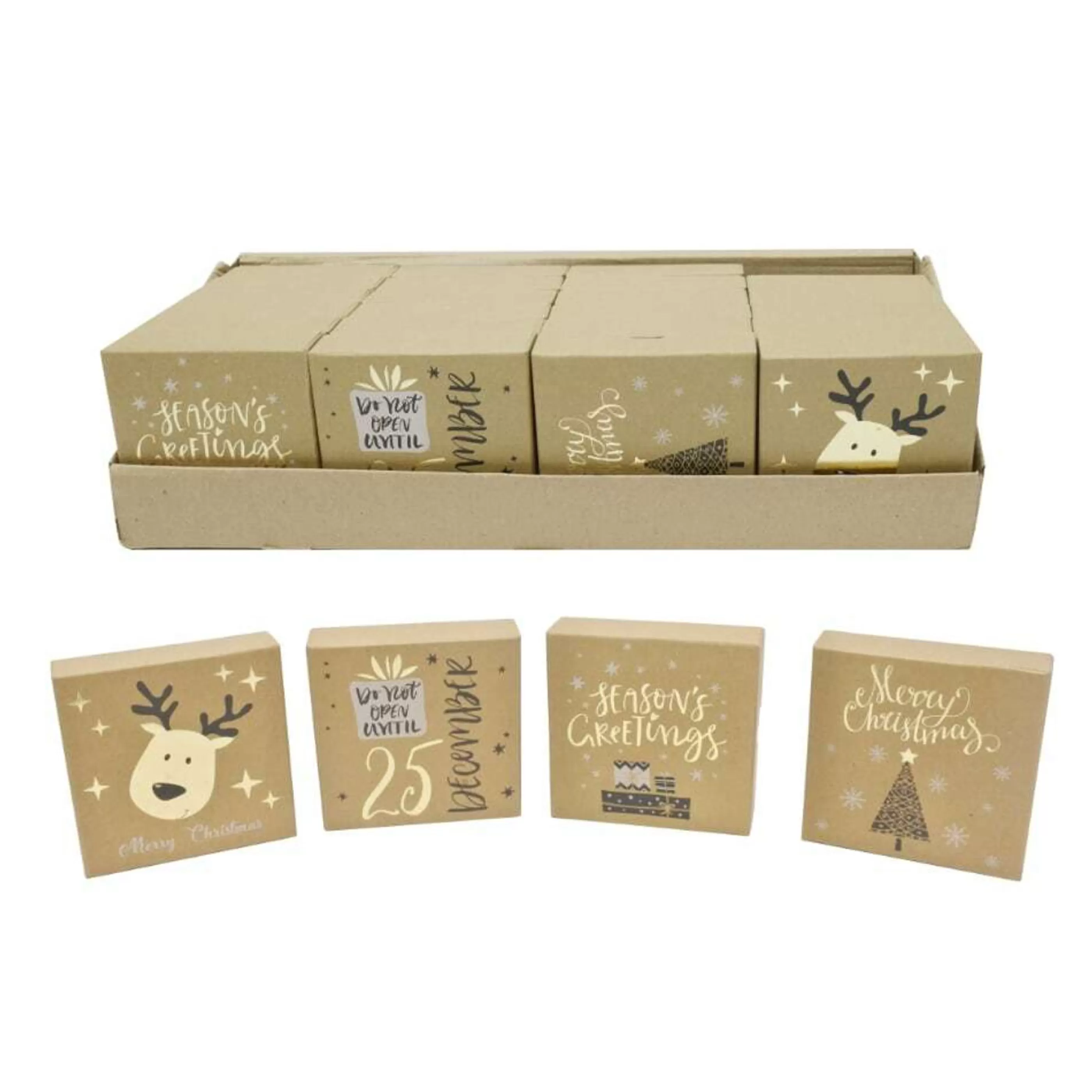 Cheap * Gift Box Kraft Foil (4 Styles) - 10Cm