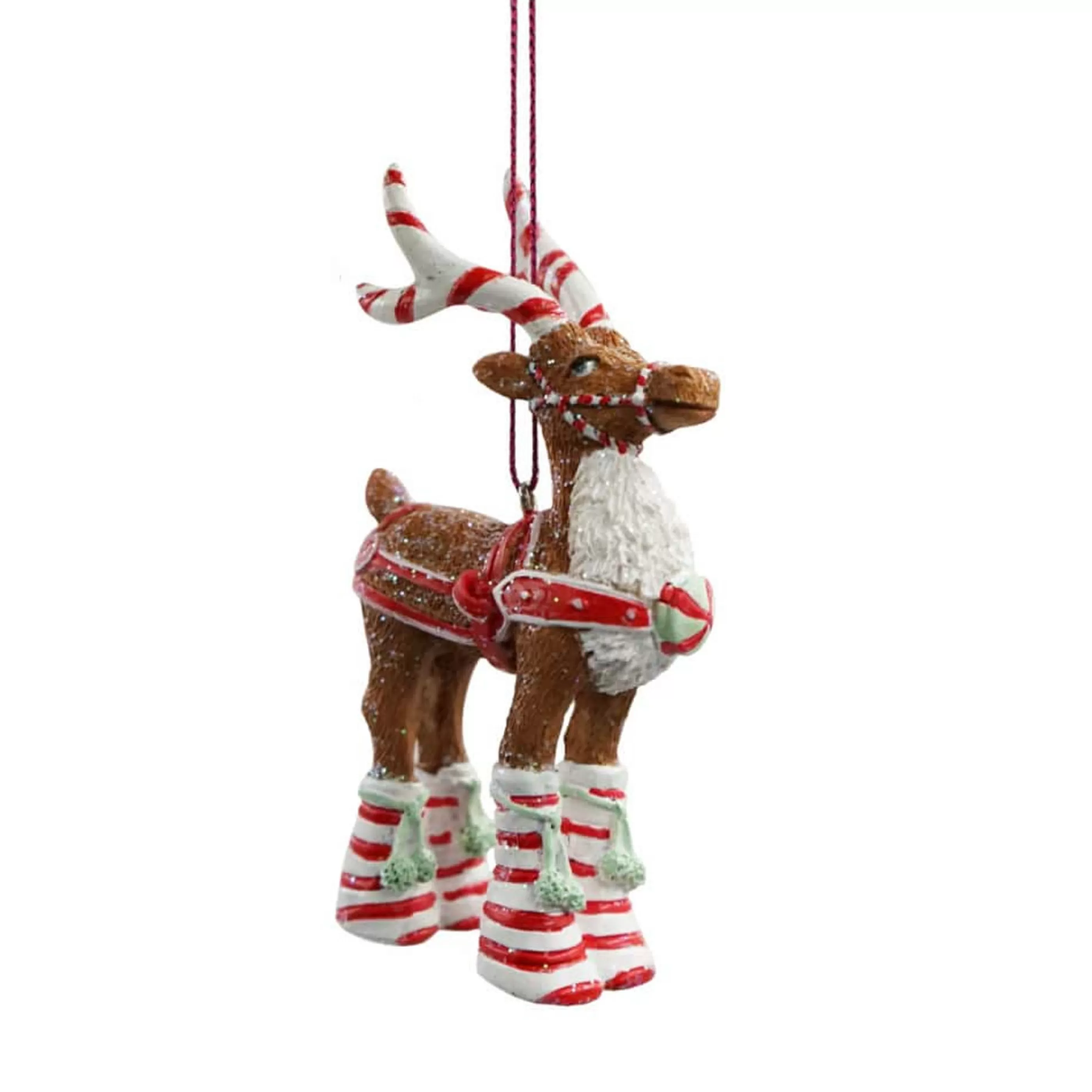 * Hanging Christmas Ornaments | Gingerbread Reindeer Ornament - 10Cm