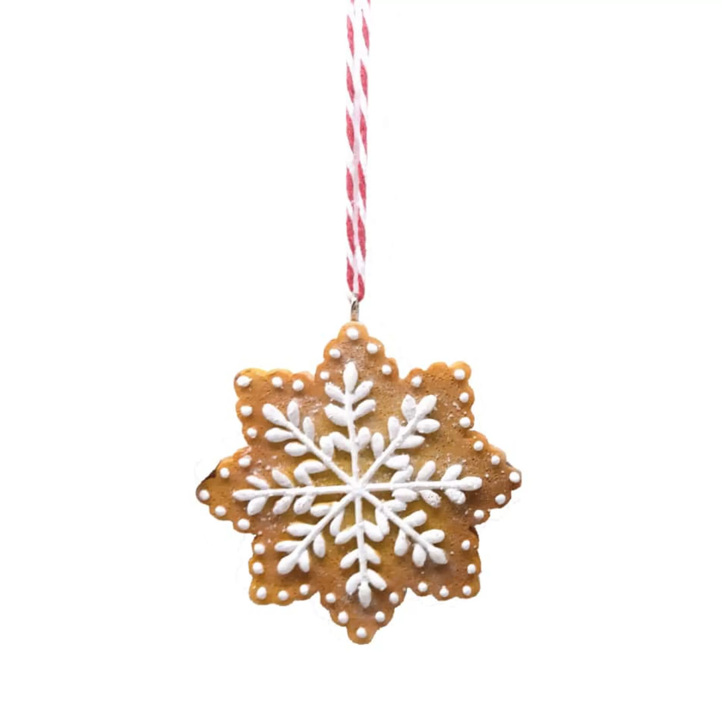 * Hanging Christmas Ornaments | Gingerbread Snowflake Cookie Ornament - 9Cm