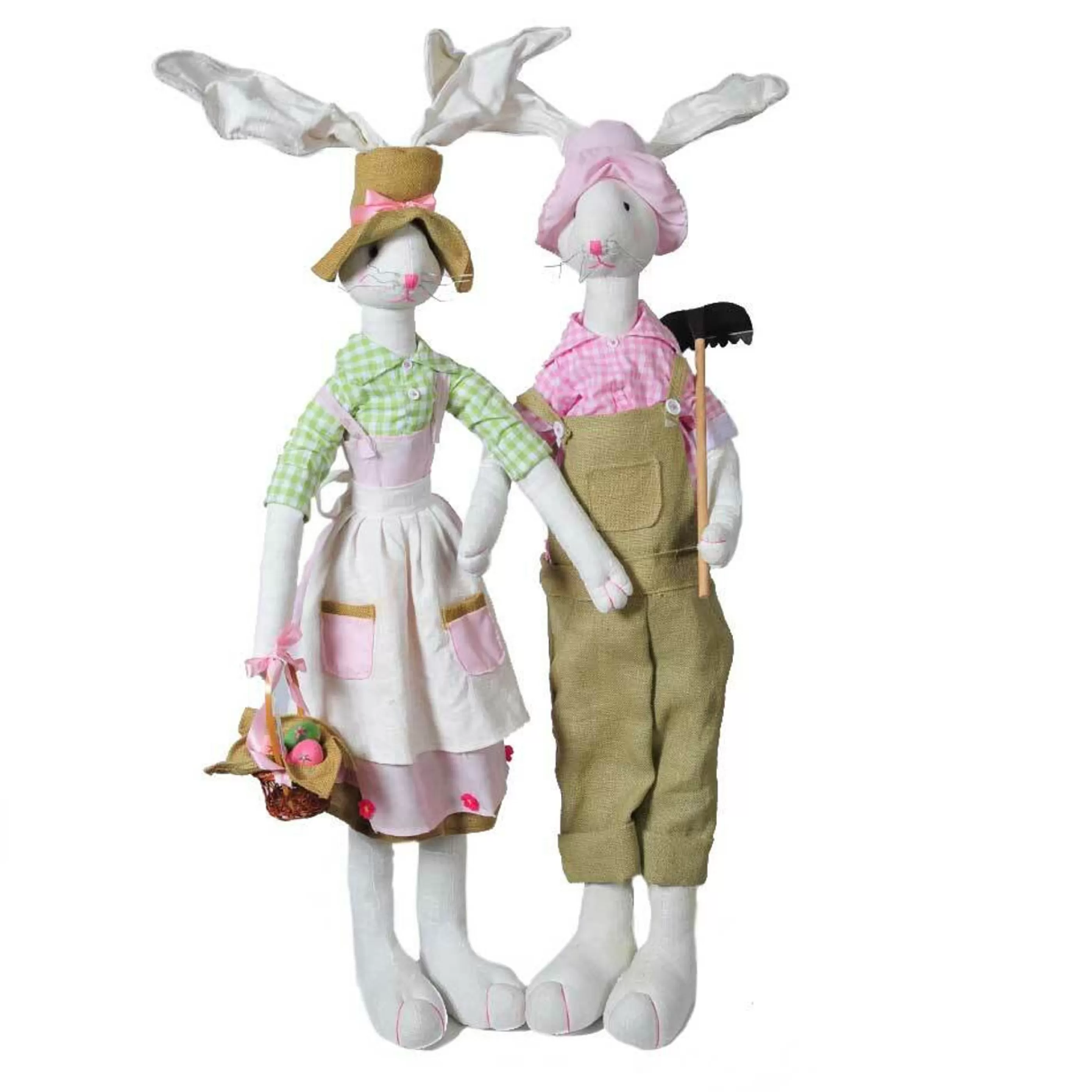 Clearance RAZ Imports Girl Easter Farmer Bunnies (2 Styles) - 104Cm