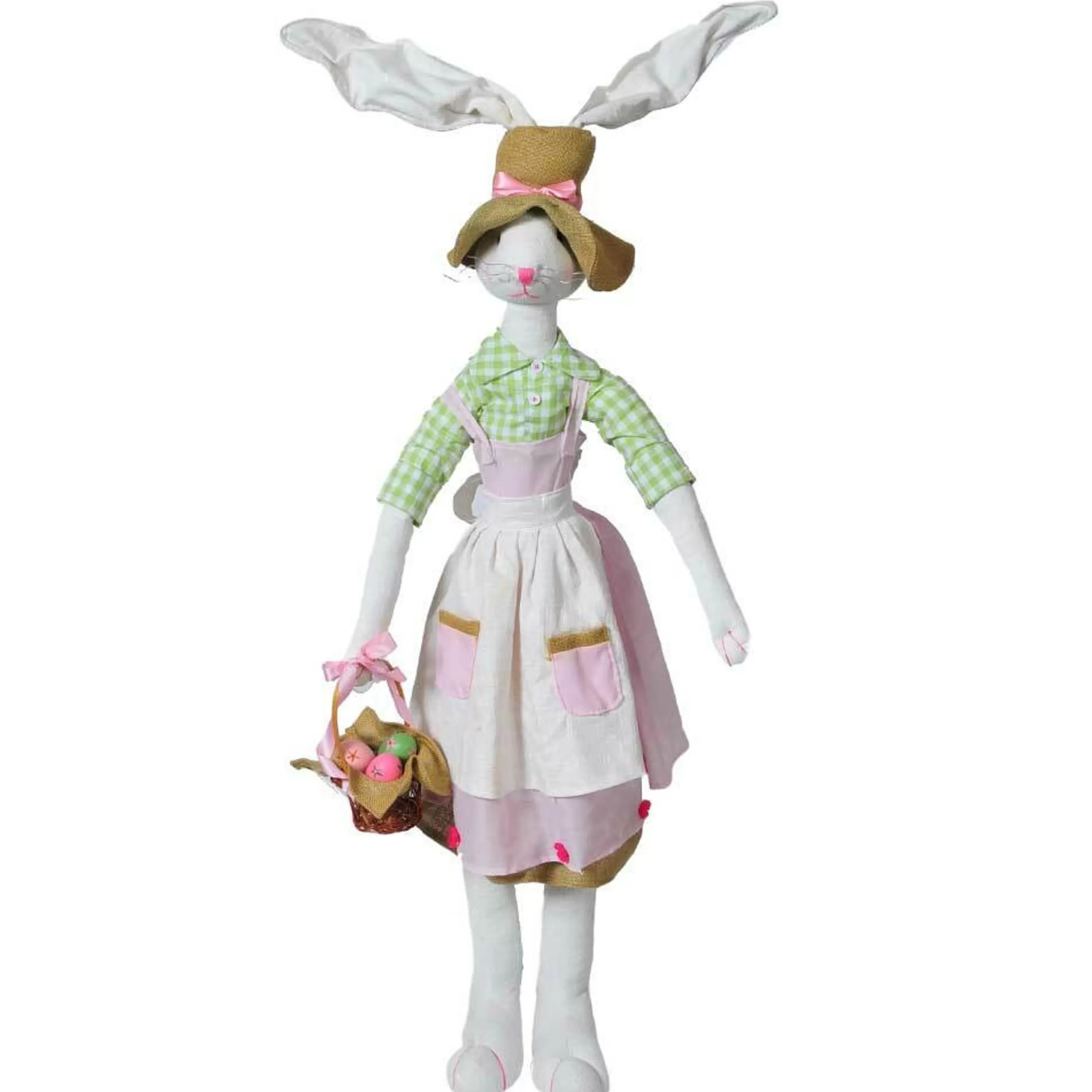 Clearance RAZ Imports Girl Easter Farmer Bunnies (2 Styles) - 104Cm