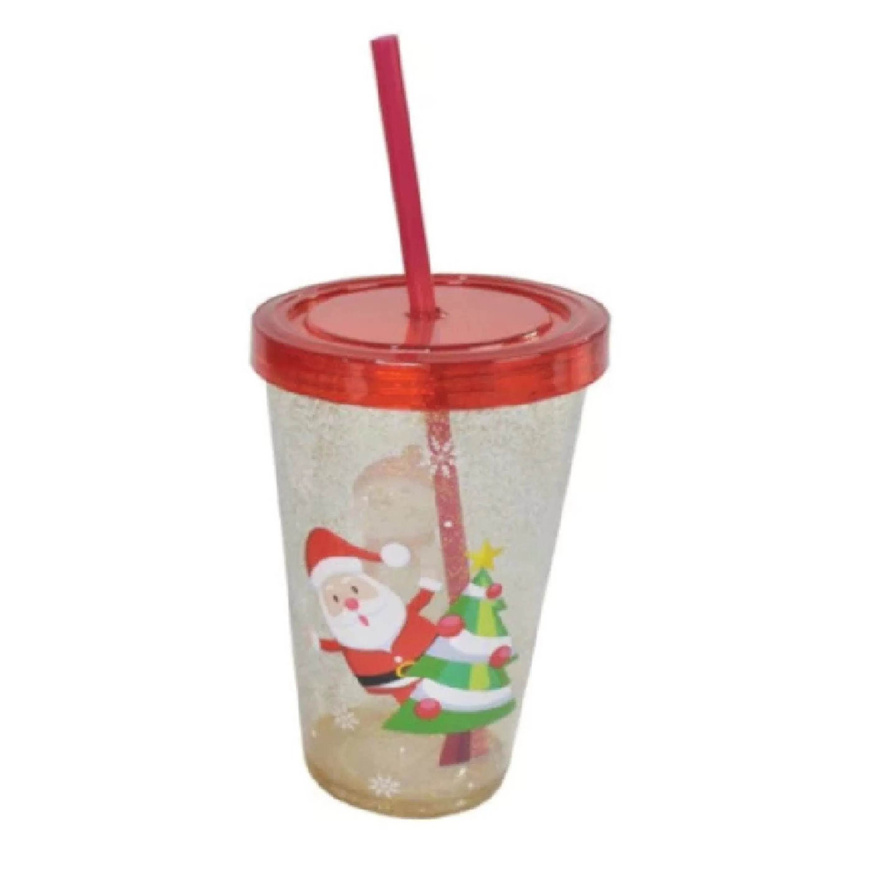 * Table Top Decorations | Glitter Cup With Straw (4 Styles) - 550Ml