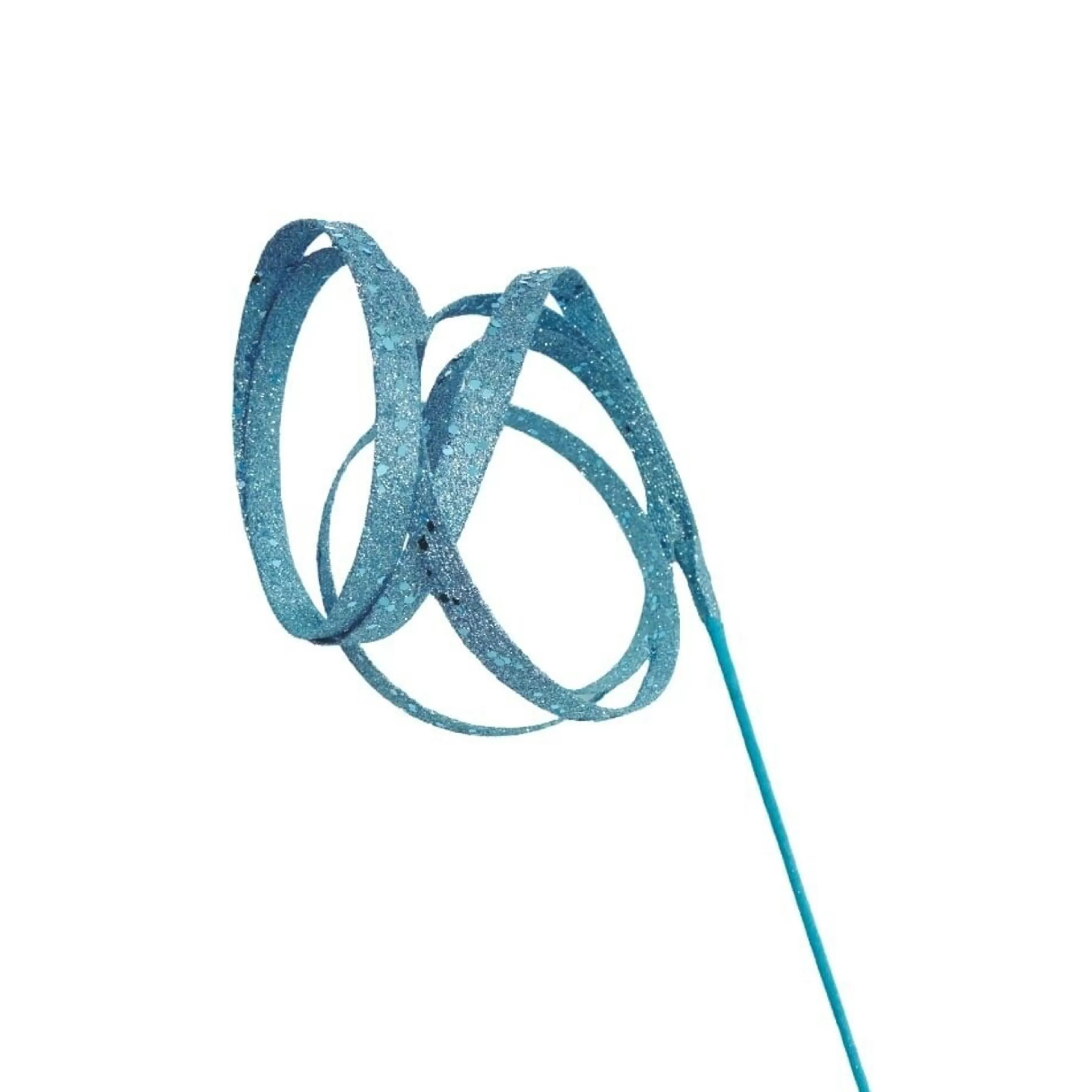 * Floristry | Glitter Curl Ice Blue - 65Cm