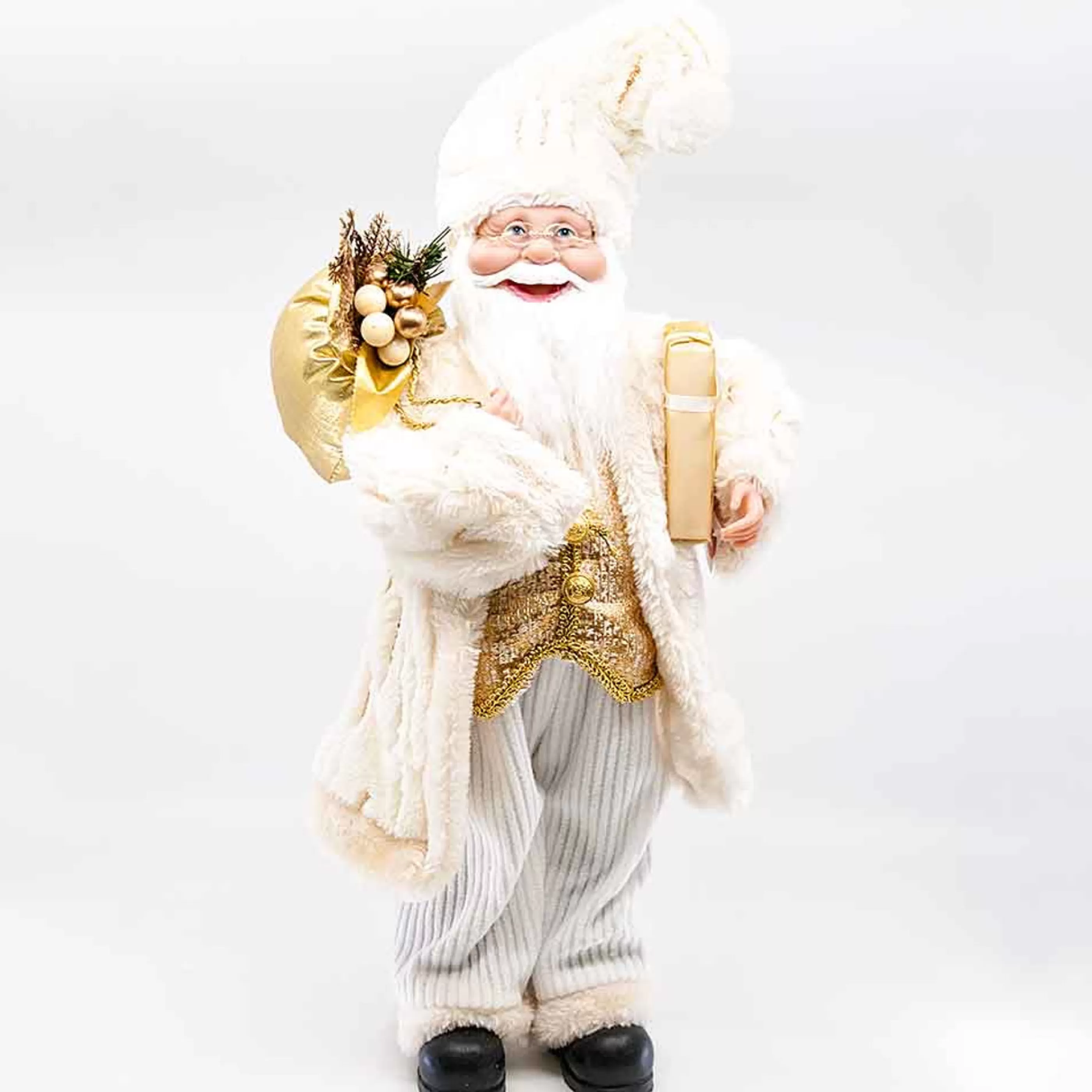 Hot * Gold Ivory Santa Claus - 45Cm