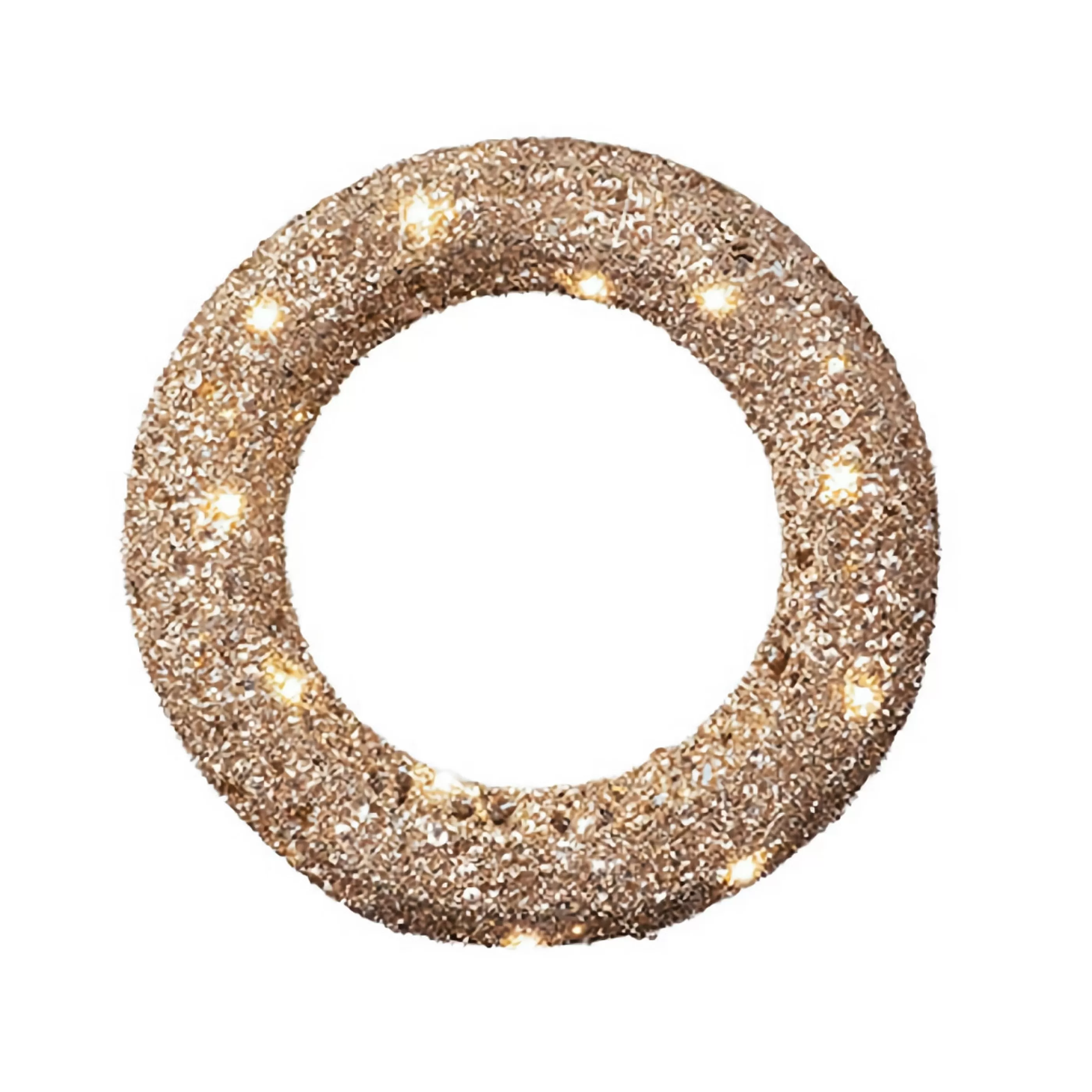 * Wreaths | Gold Led Glitter Wreath - 45Cm