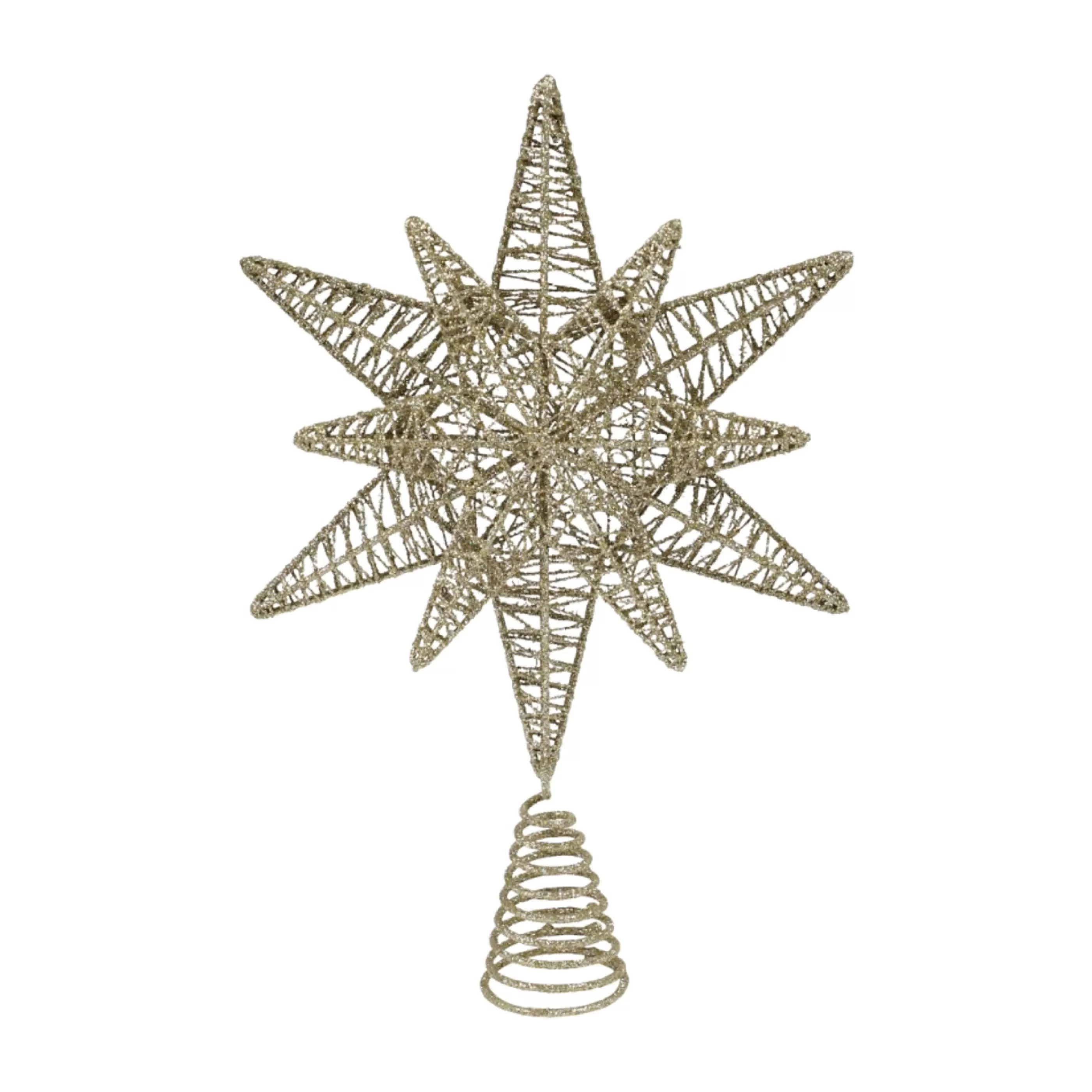 Outlet * Gold Metal Cotton Moravan Star Topper - 30.5Cm