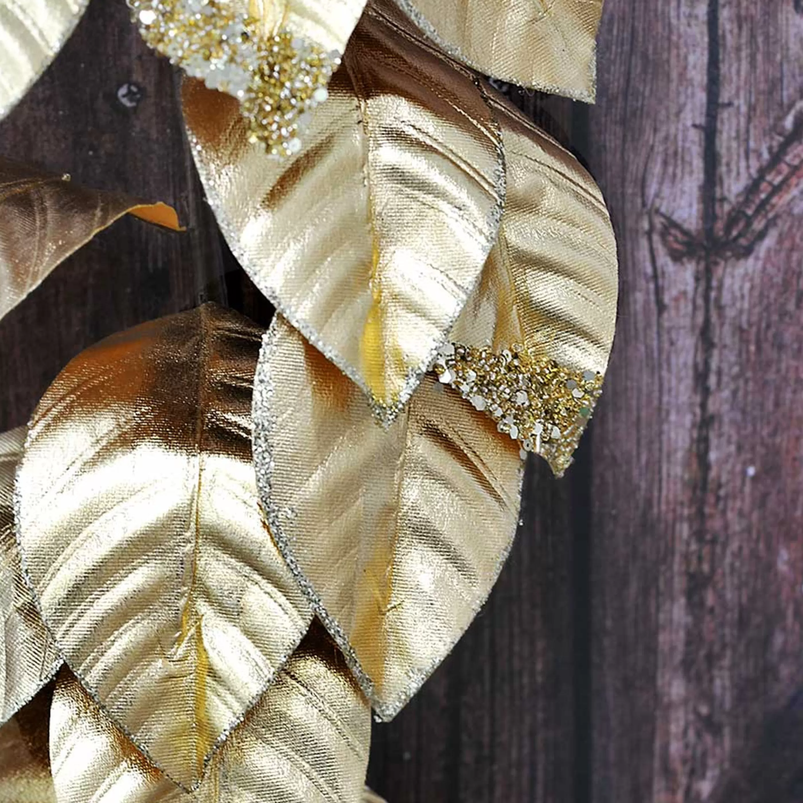 * Garlands | Gold Metallic Leaf Garland - 120Cm