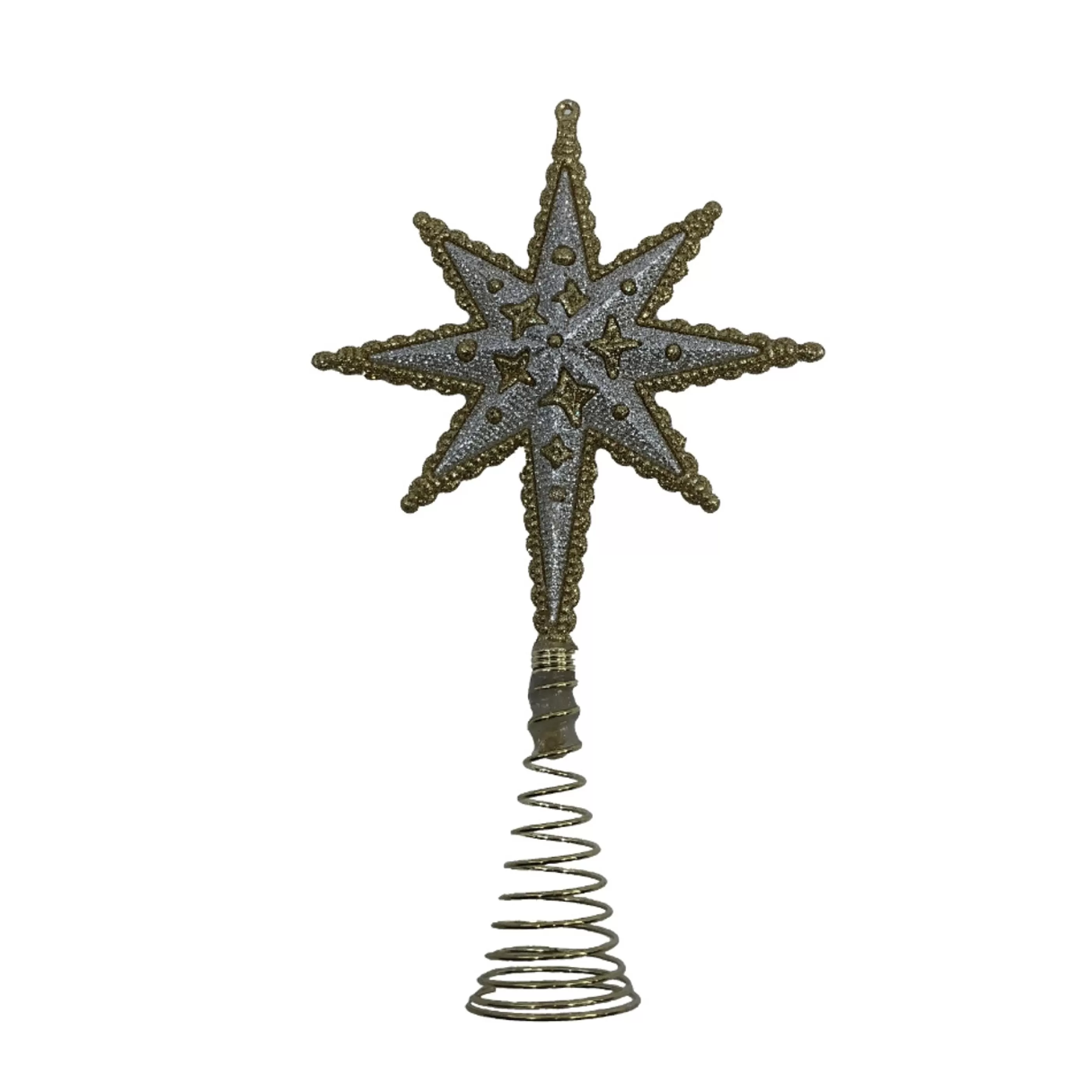 Online * Gold North Star Tree Topper - 22Cm