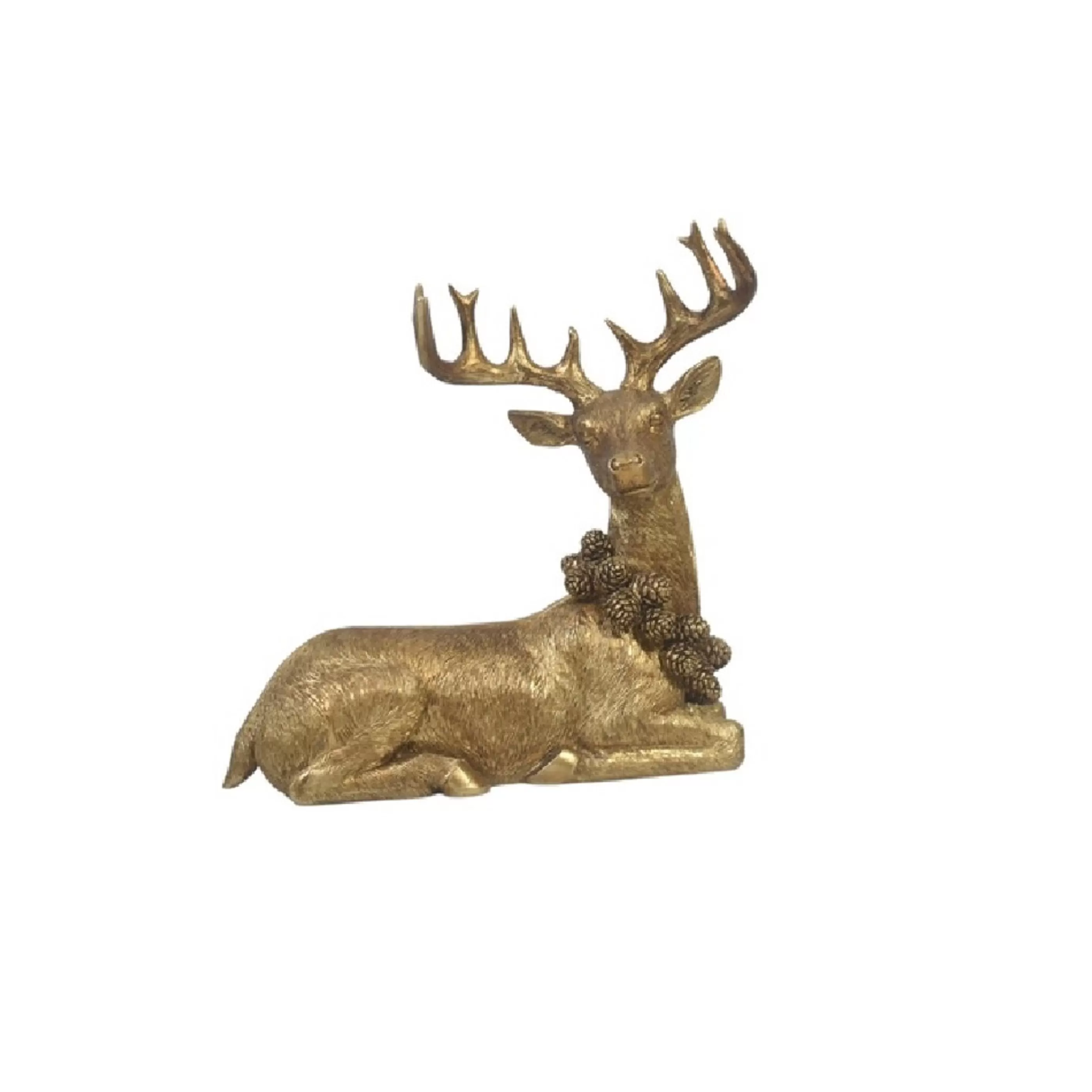 * Table Top Decorations | Gold Reindeer Sitting Standing (2 Styles) - 30Cm