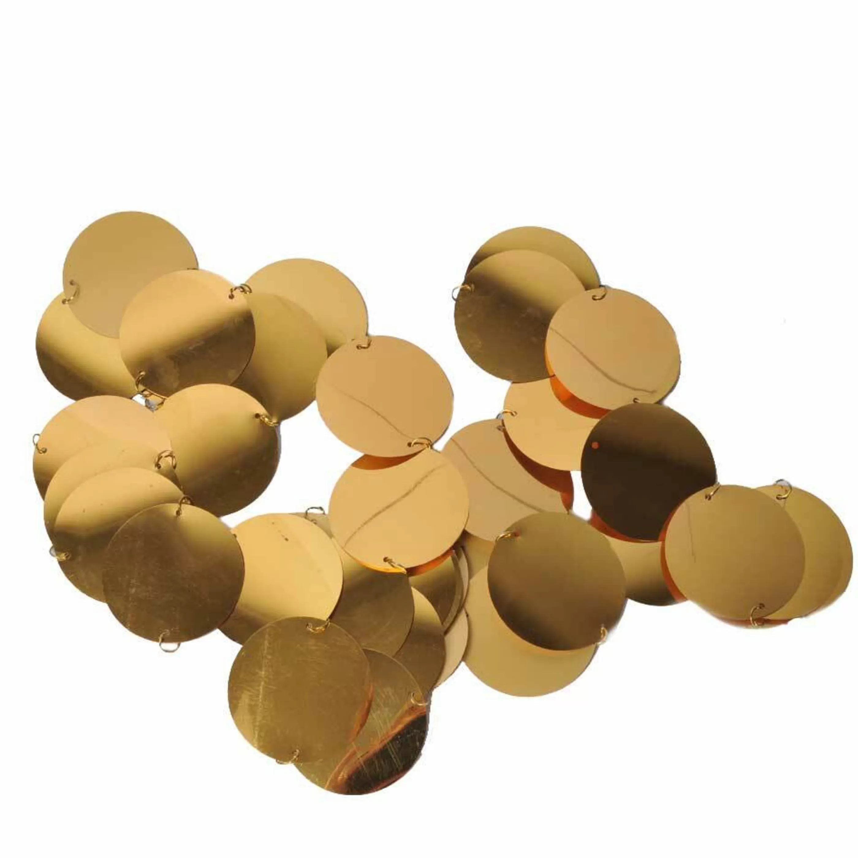 * Garlands | Gold Shiny Disc Garland - 200Cm