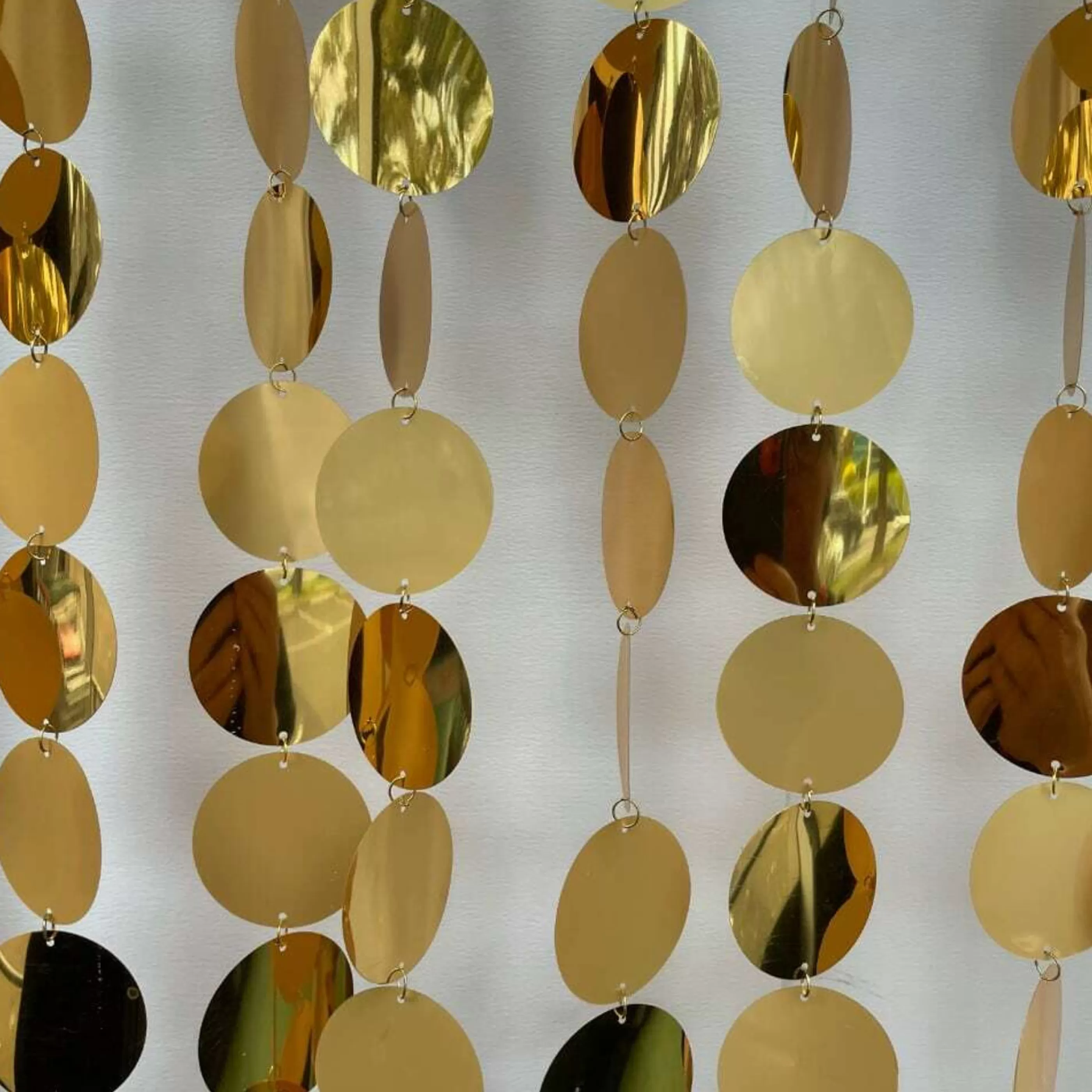 * Garlands | Gold Shiny Disc Garland - 200Cm