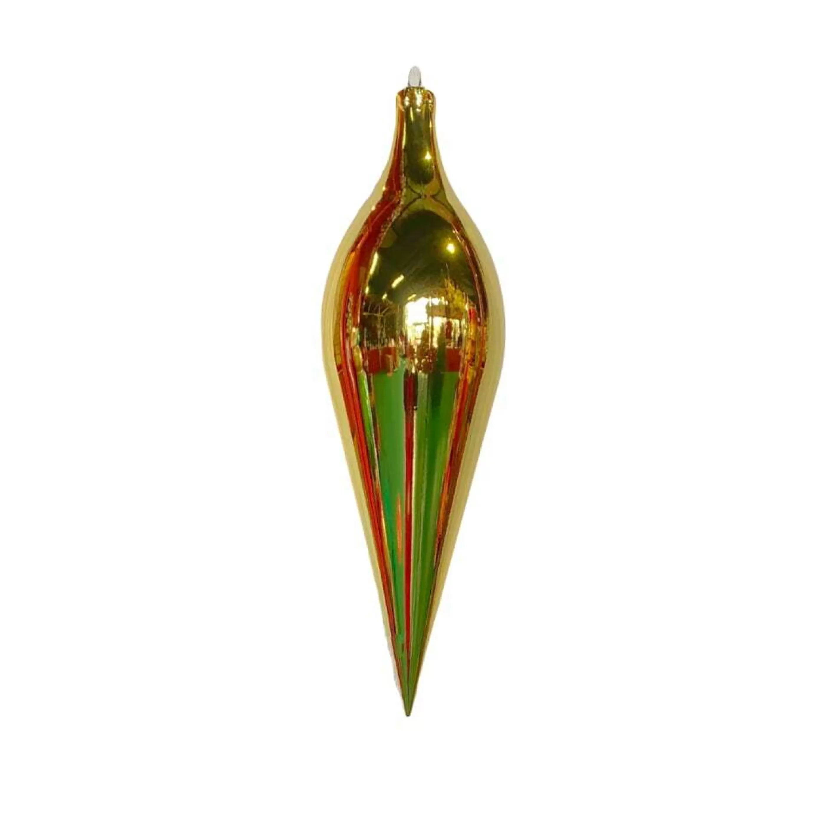 * Hanging Christmas Ornaments | Gold Shiny Finial Drop - 40Cm