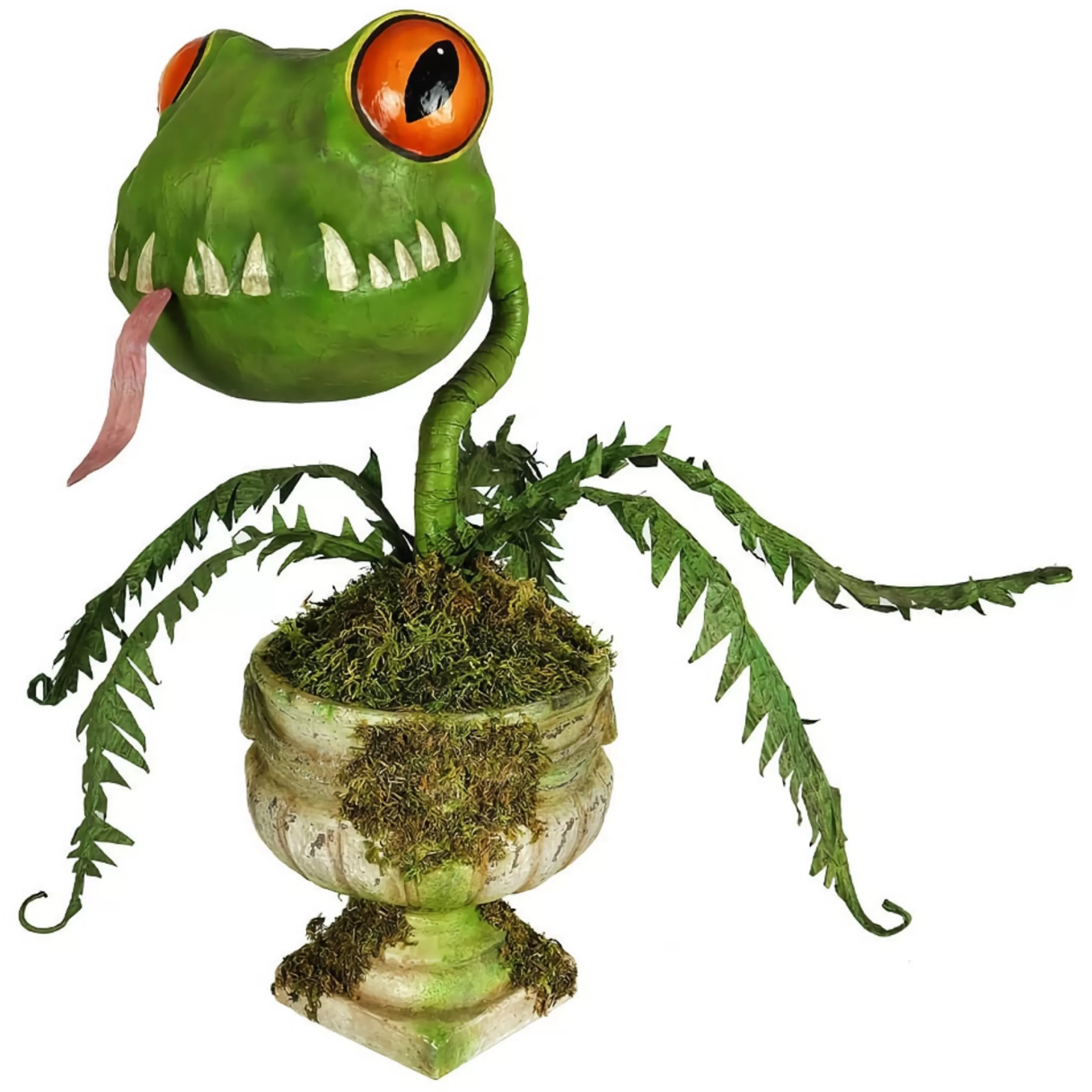 Clearance Bethany Lowe Green Froggy Halloween Fern - 41Cm