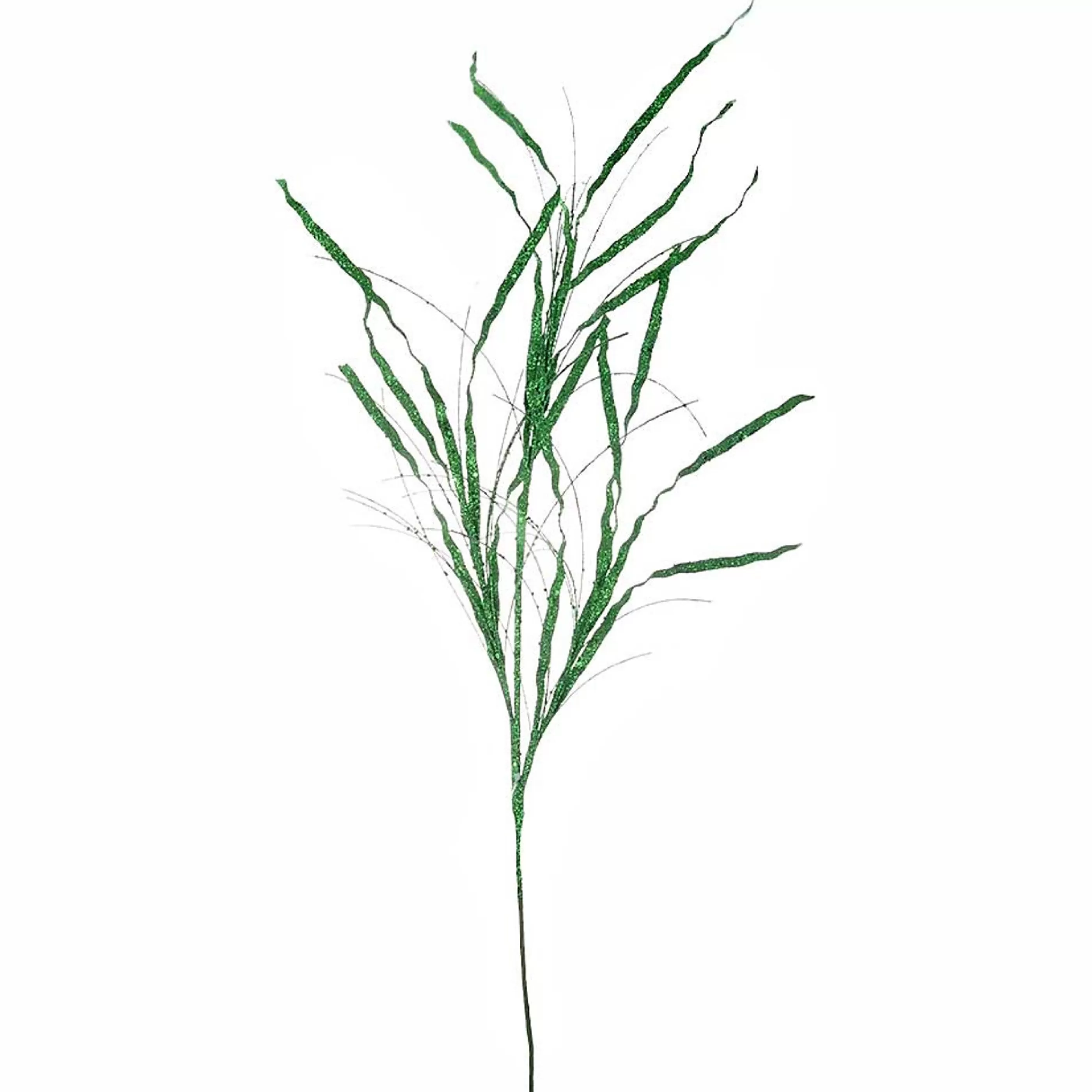 * Festive Sprays | Green Glittered Grass Spray - 80Cm