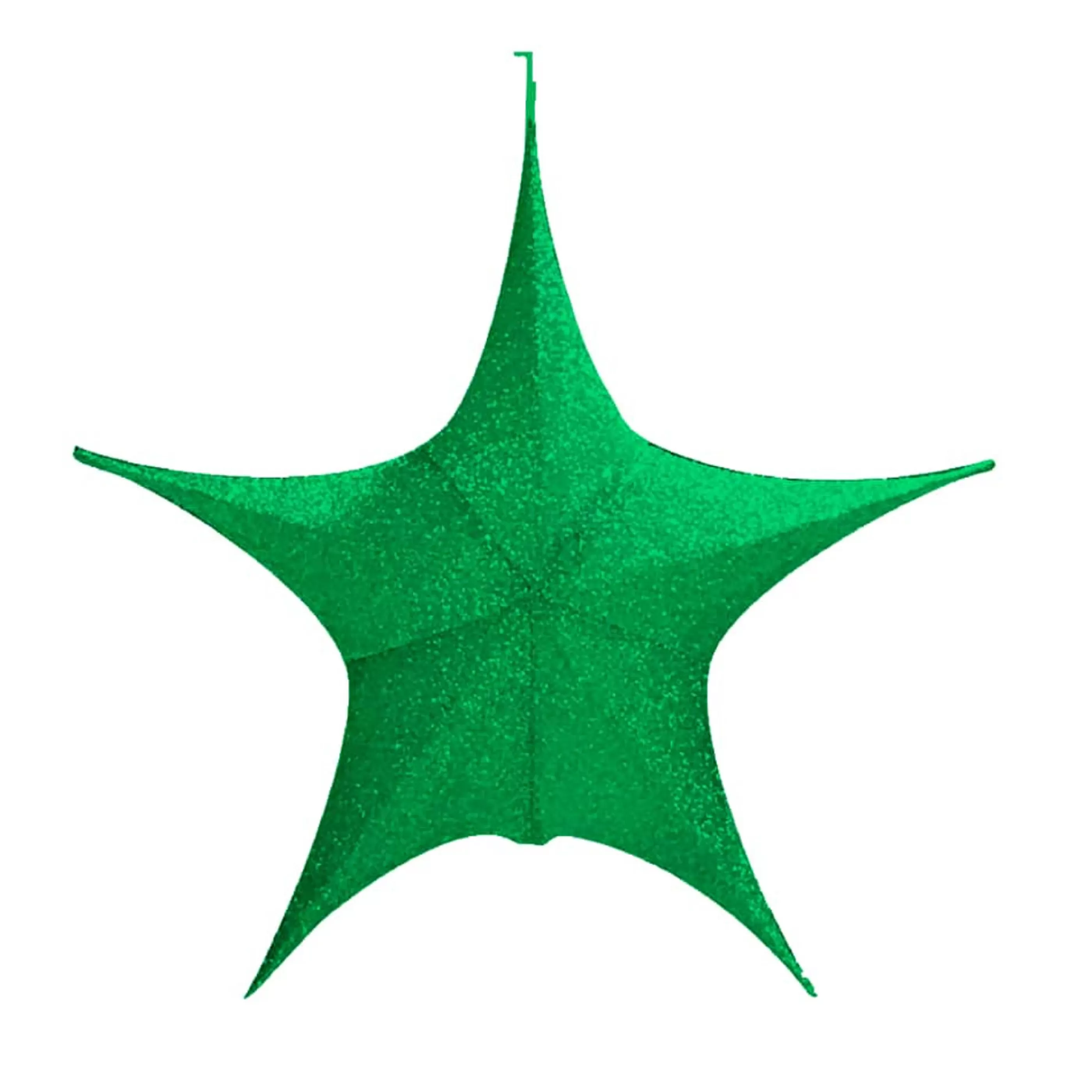 Clearance * Green Pop-Up Tinsel Star - 80Cm