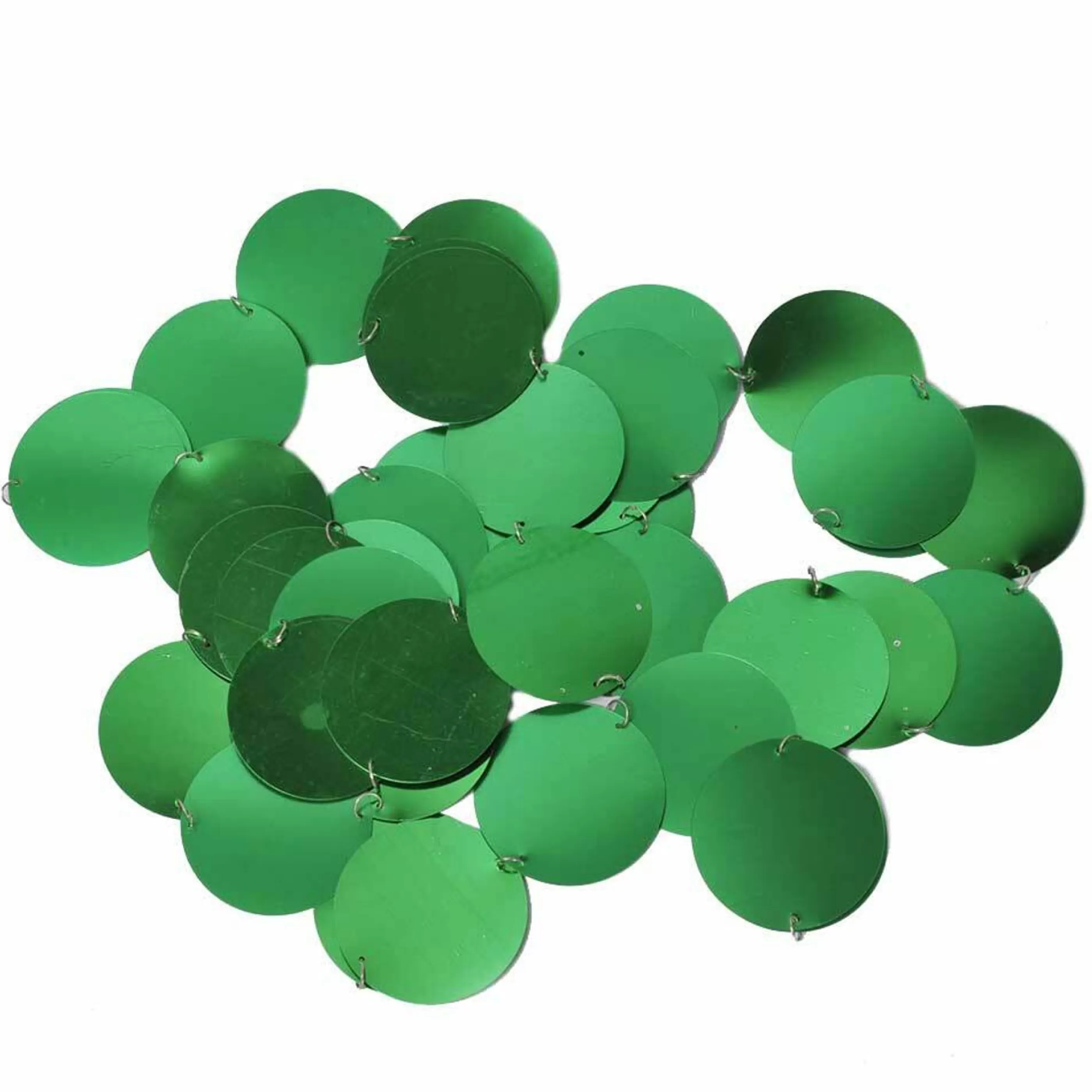 * Garlands | Green Shiny Disc Garland - 200Cm