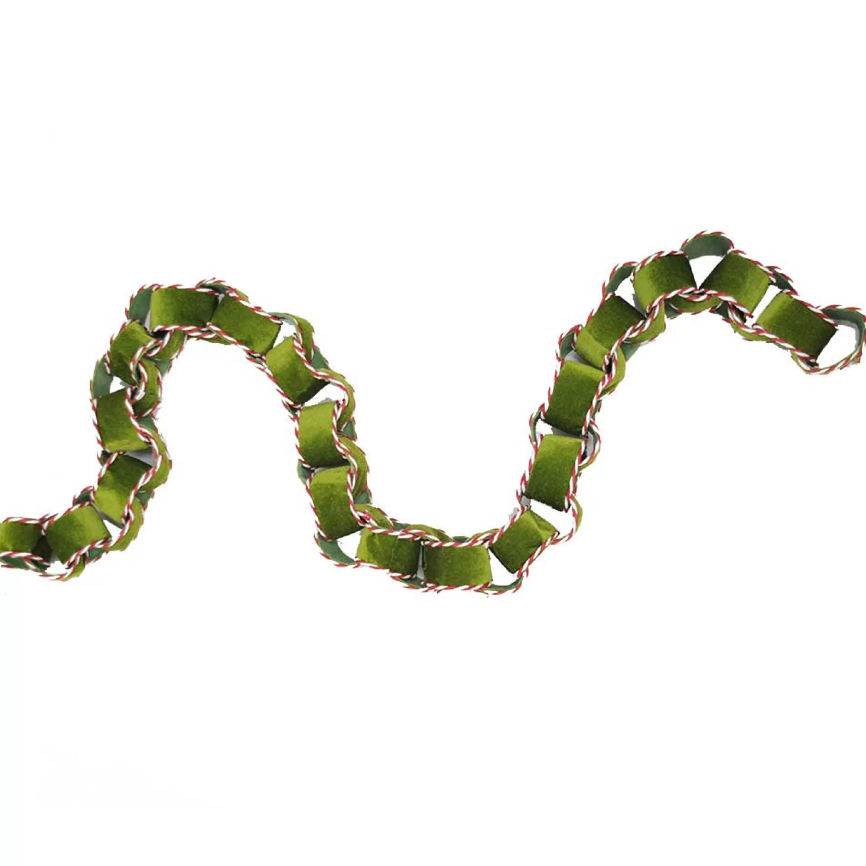 * Garlands | Green Velvet Retro Chain Garland - 125Cm