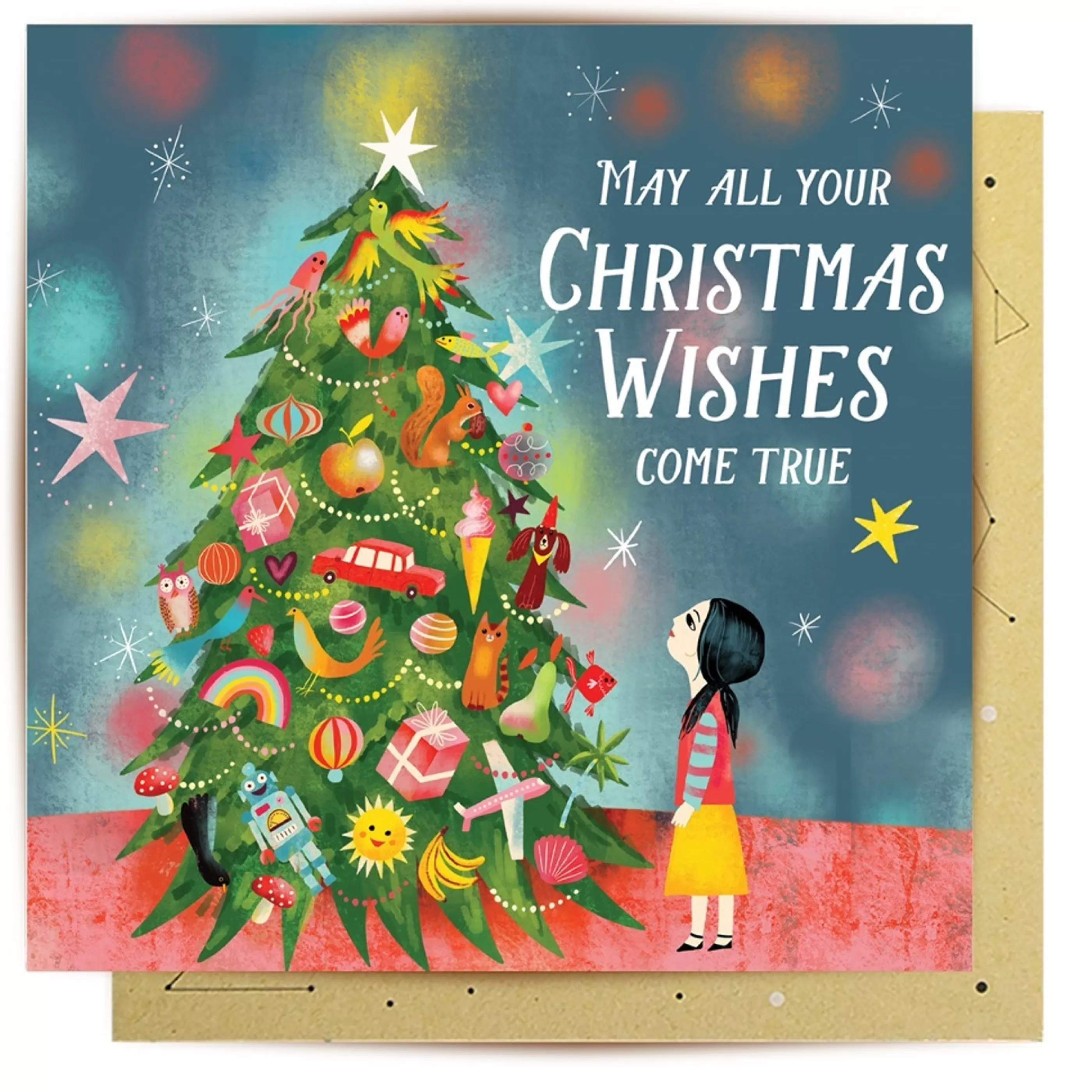 Cheap La La Land Greeting Card Christmas Wishes - 14Cm