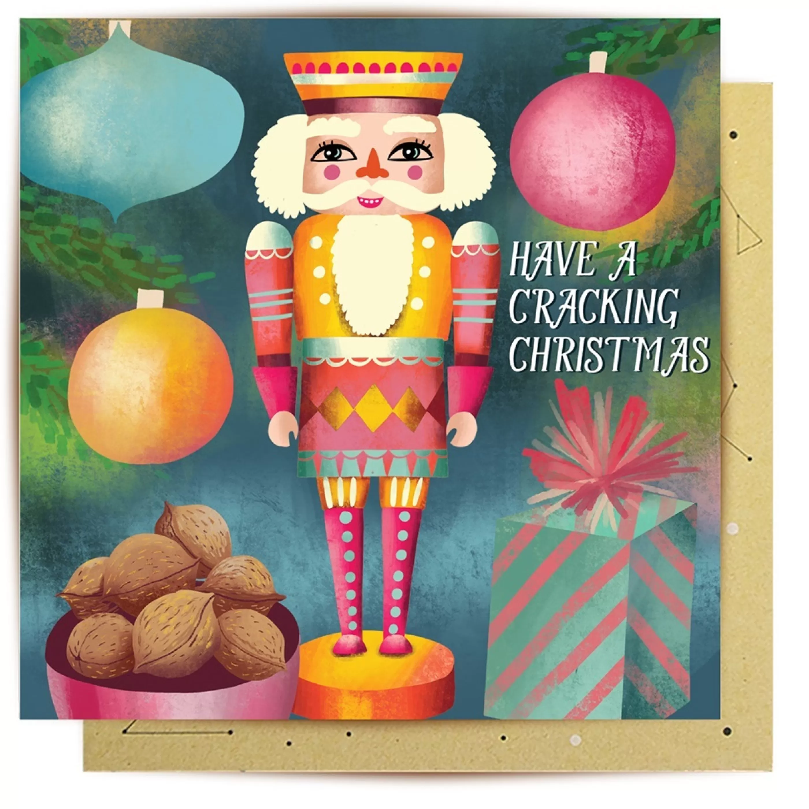 Outlet La La Land Greeting Card Cracking Christmas - 14Cm