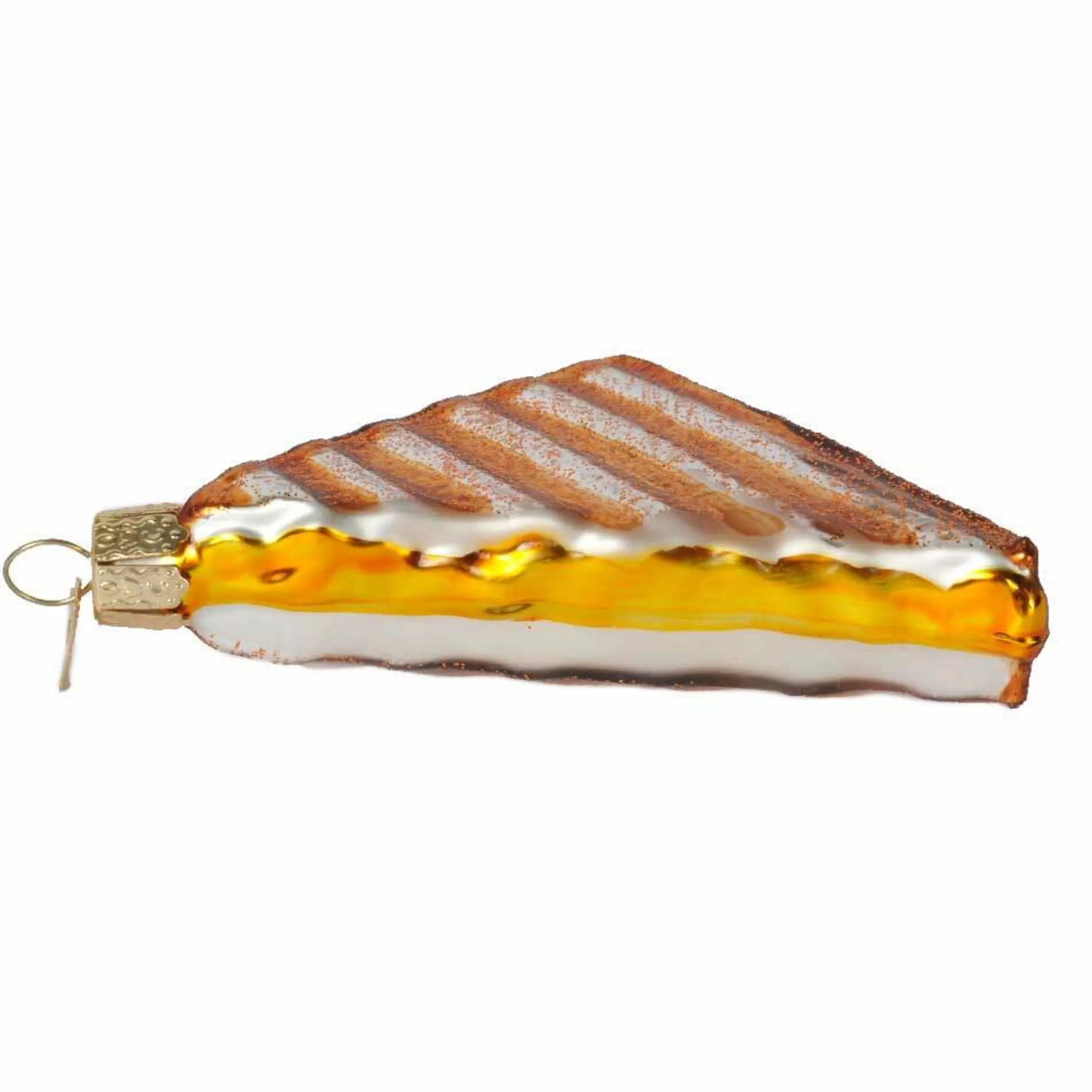 Old World Christmas Glass Hanging Christmas Ornaments | Grilled Cheese Sandwich Glass Ornament - 10Cm