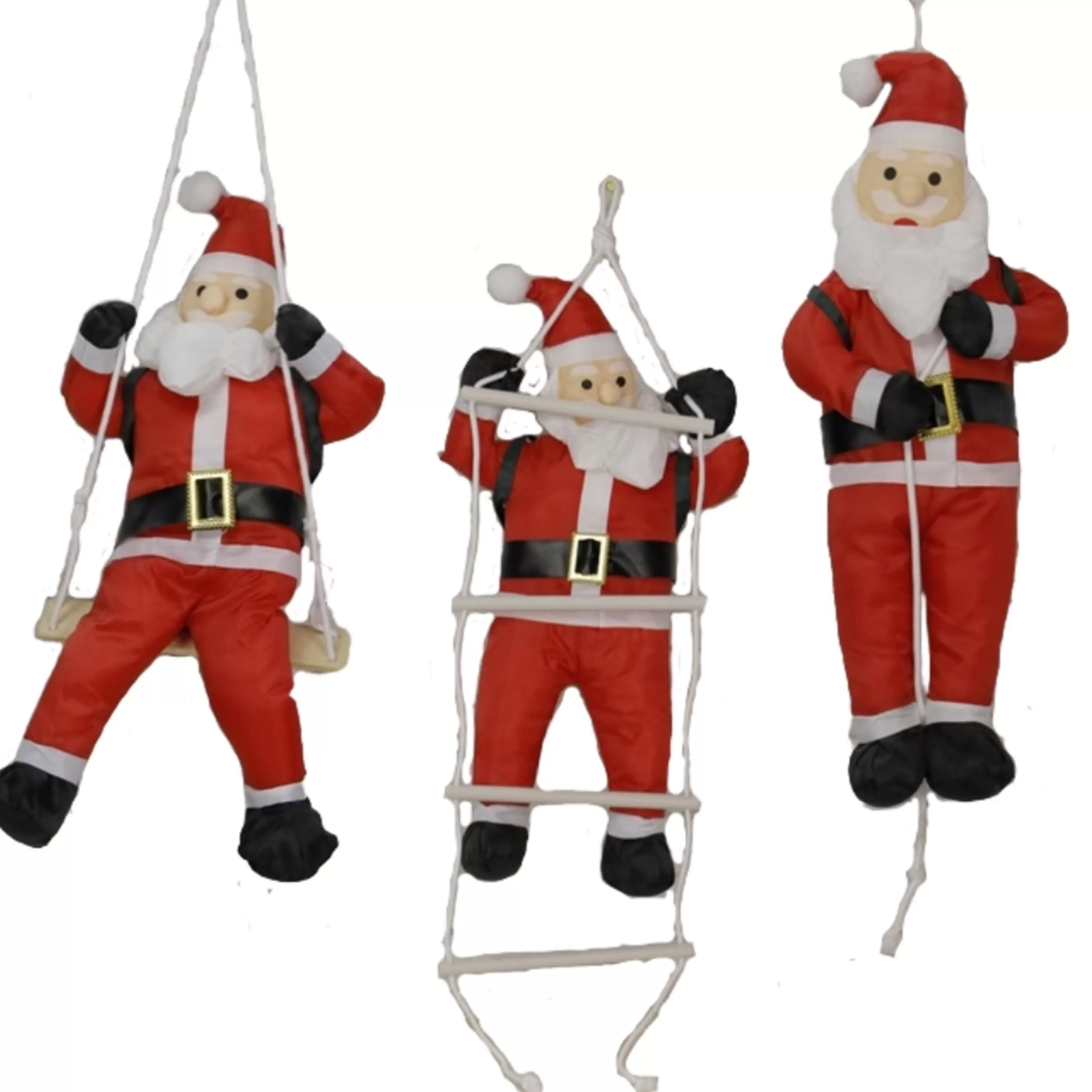 * Wall Signs & Decorations | Hanging Nylon Santa (3 Styles) - 60Cm