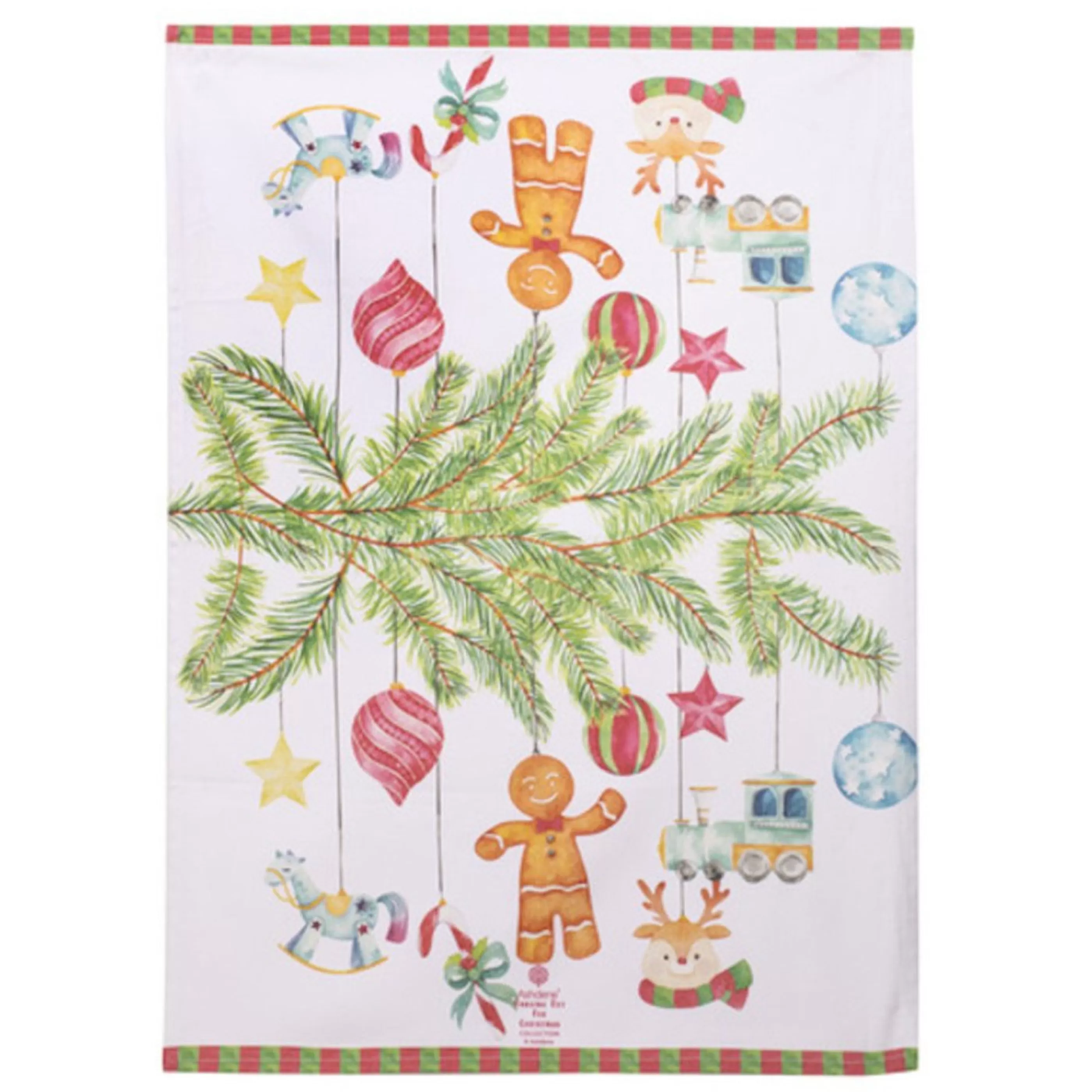 Ladelle Ashdene Table Top Decorations | Hanging Out For Christmas Kitchen Towel - 70Cm