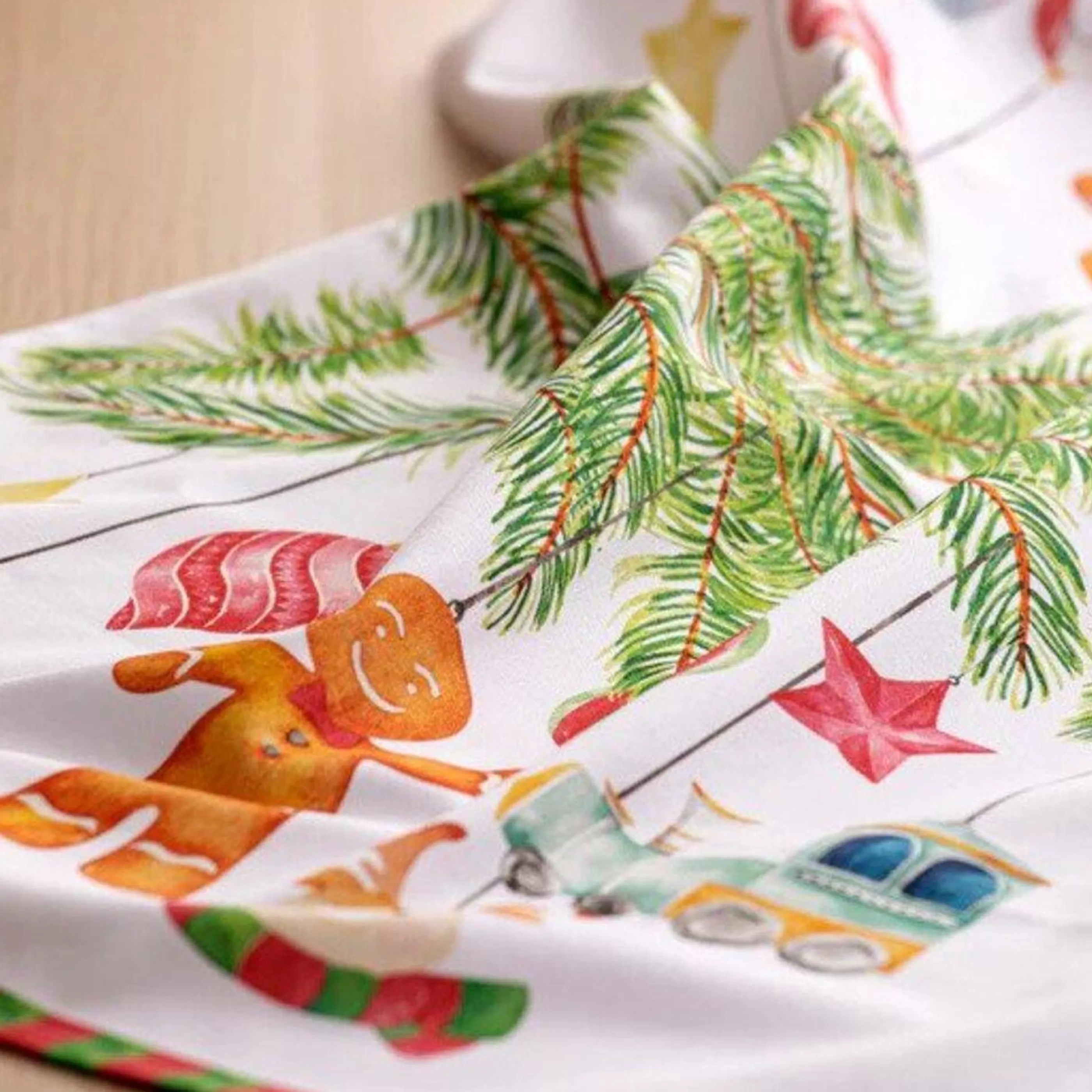 Ladelle Ashdene Table Top Decorations | Hanging Out For Christmas Kitchen Towel - 70Cm