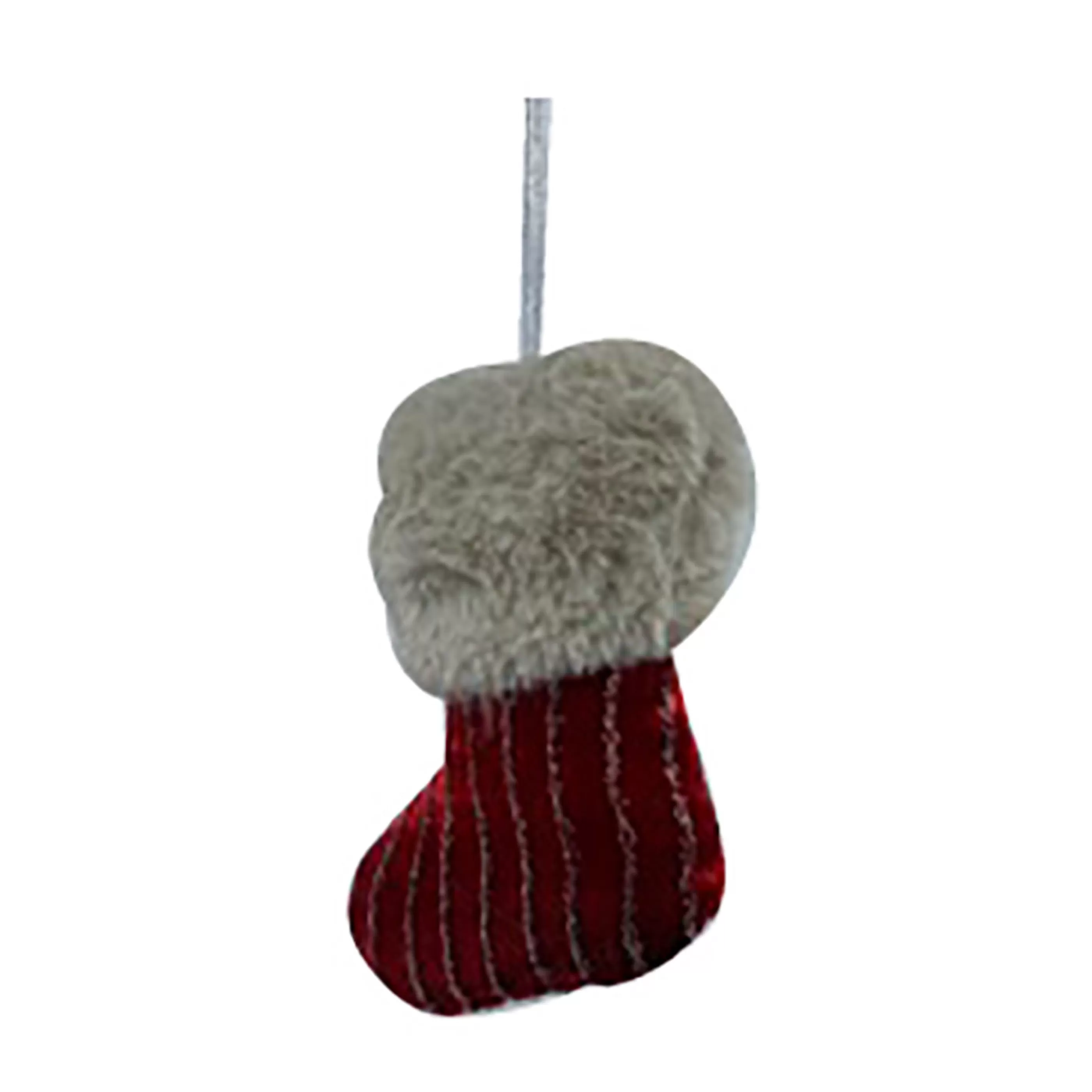 Sale * Hanging Red Velvet Stocking - 15Cm