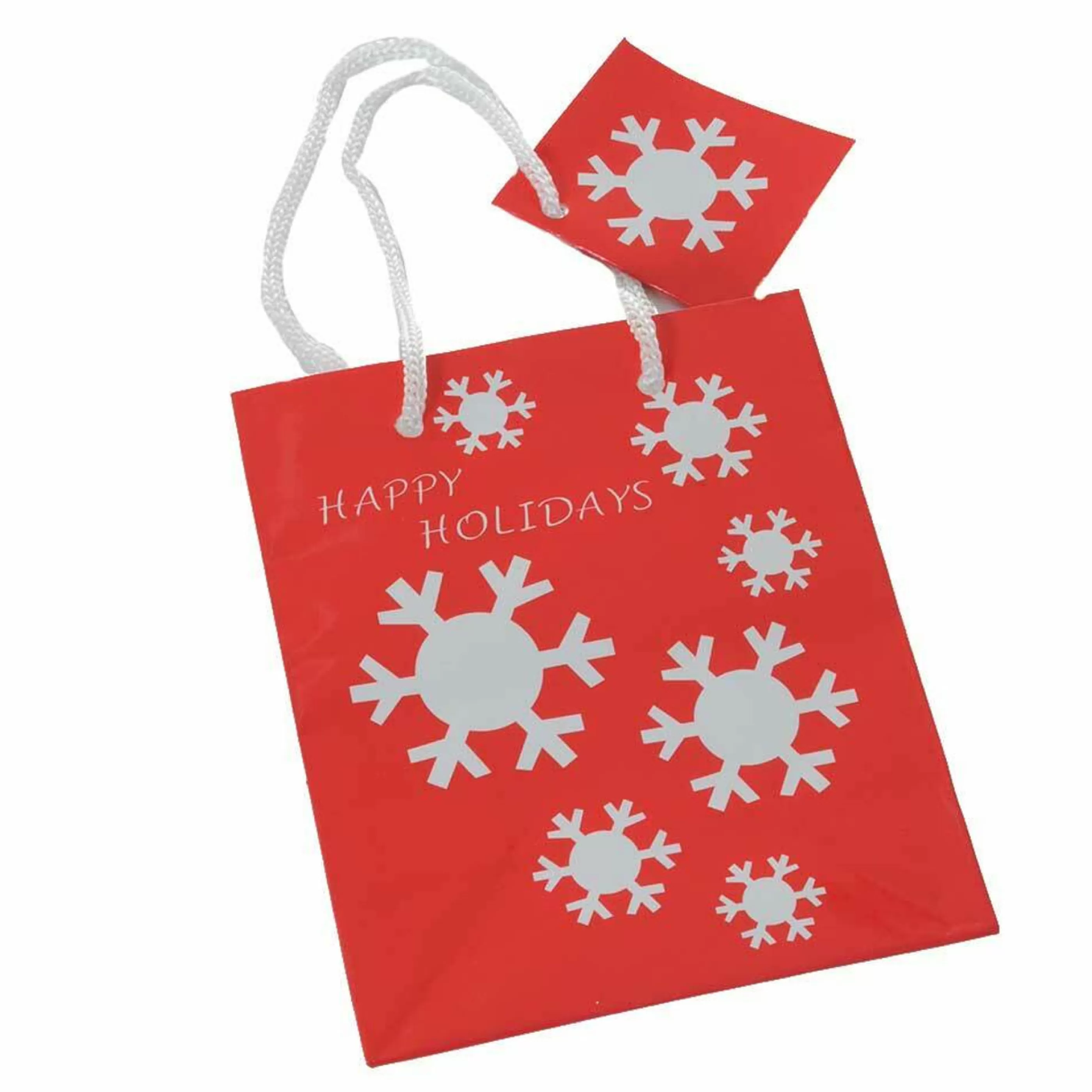 Discount * Happy Holidays Red Gift Bag - 12Cm