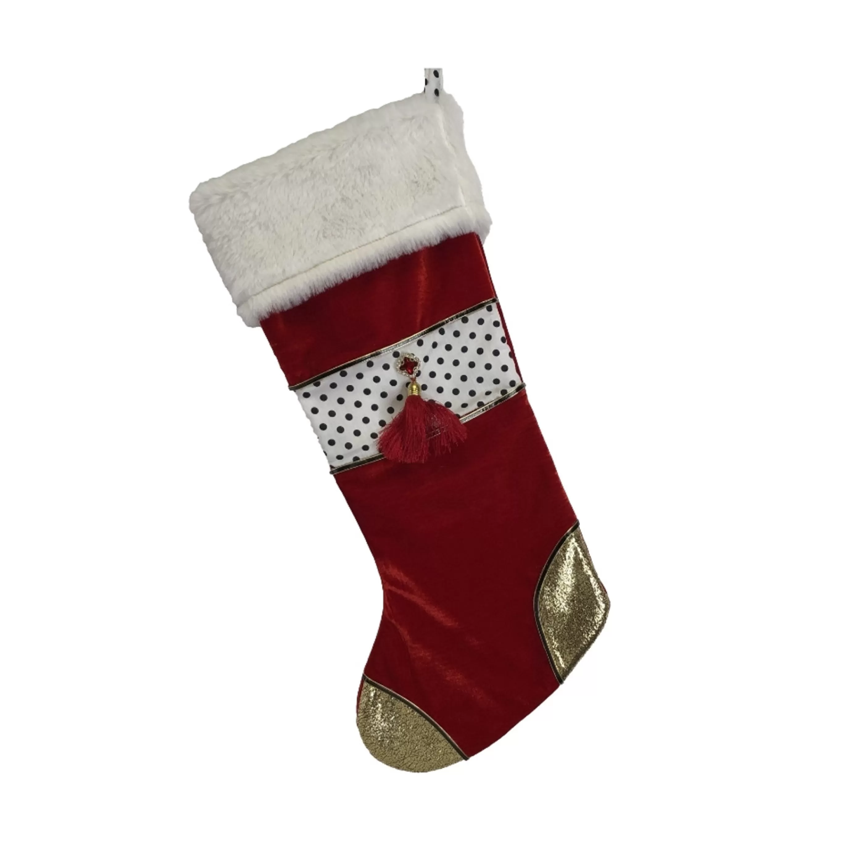 Clearance * Harlequin Christmas Stocking - 53Cm