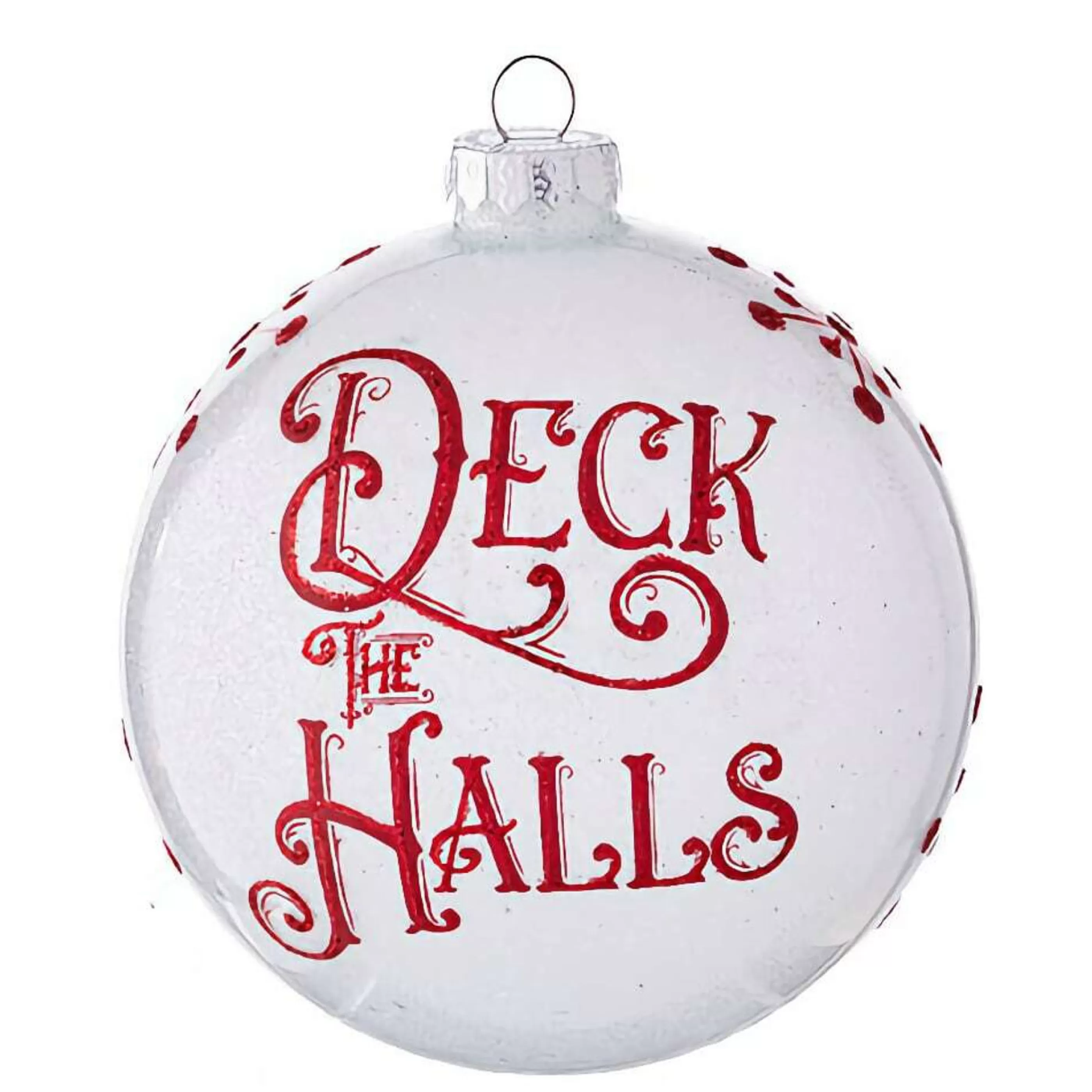 RAZ Imports Glass Ornaments | Holiday Message Glass Bauble (2 Styles) - 12.5Cm