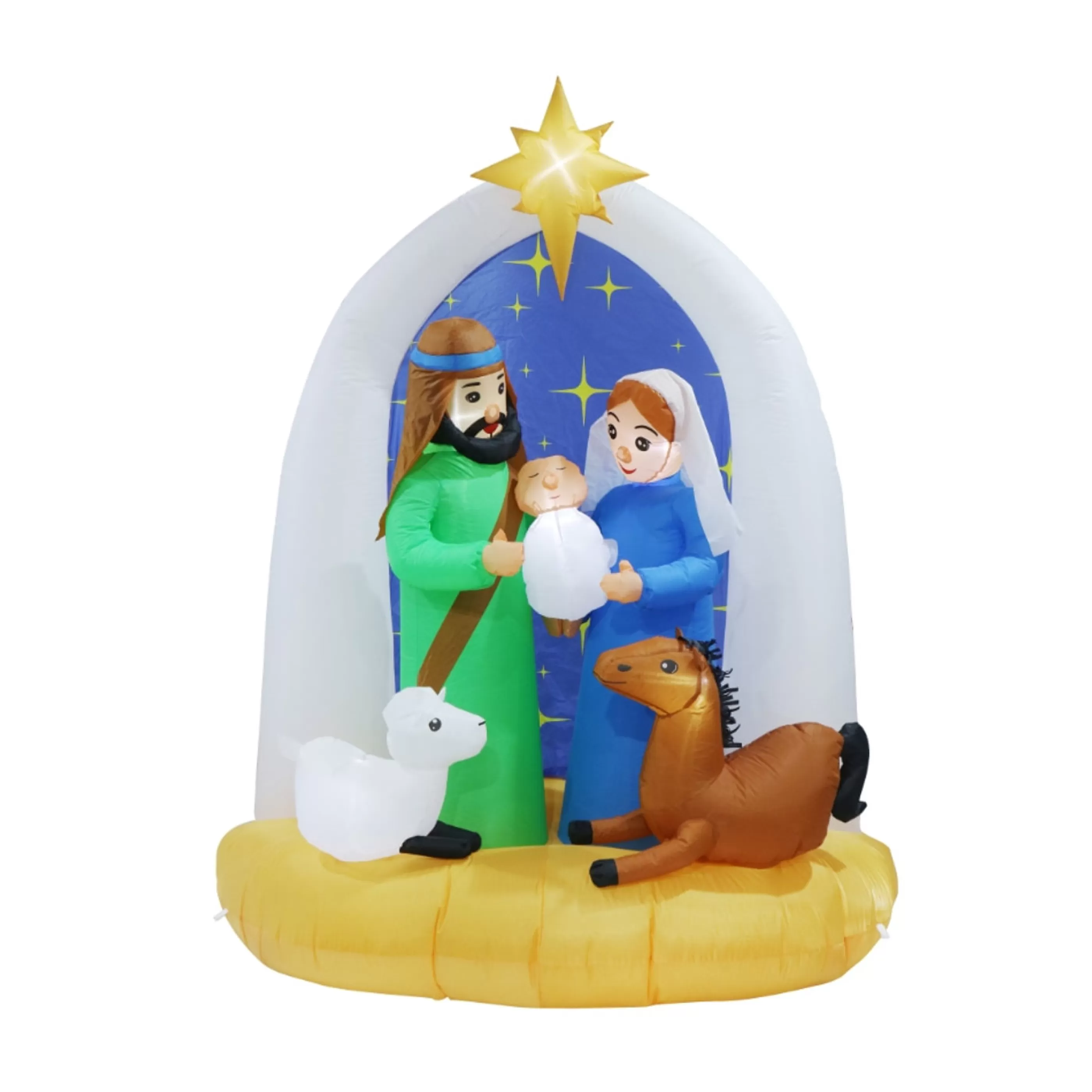 Discount * Inflatable Christmas Nativity Scene (Air Powered Holy Family) - 210Cm