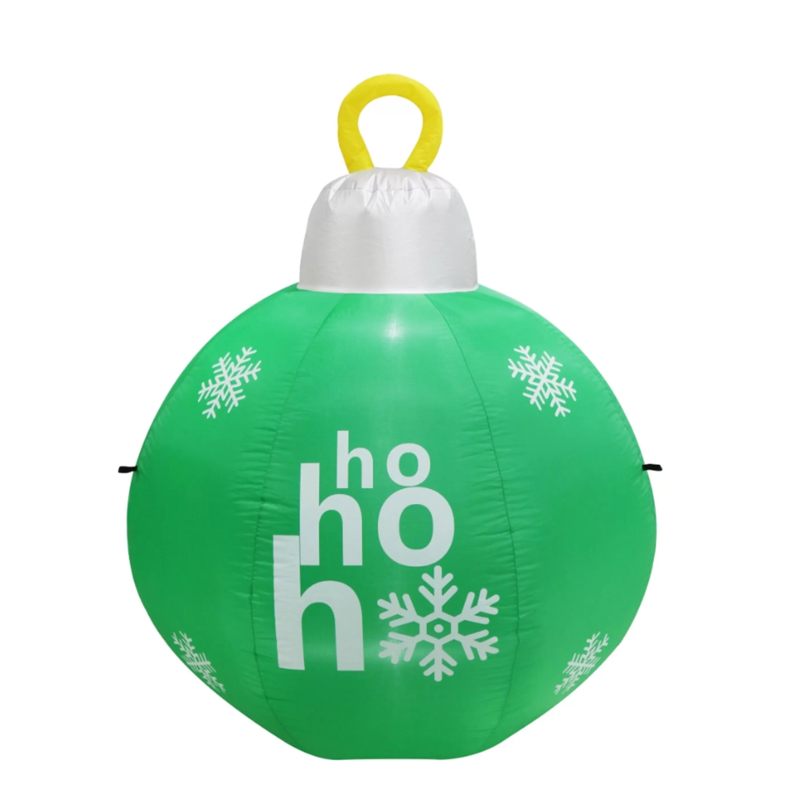 Clearance * Inflatable Green Bauble With Hohoho (Air Powered) - 1.2M