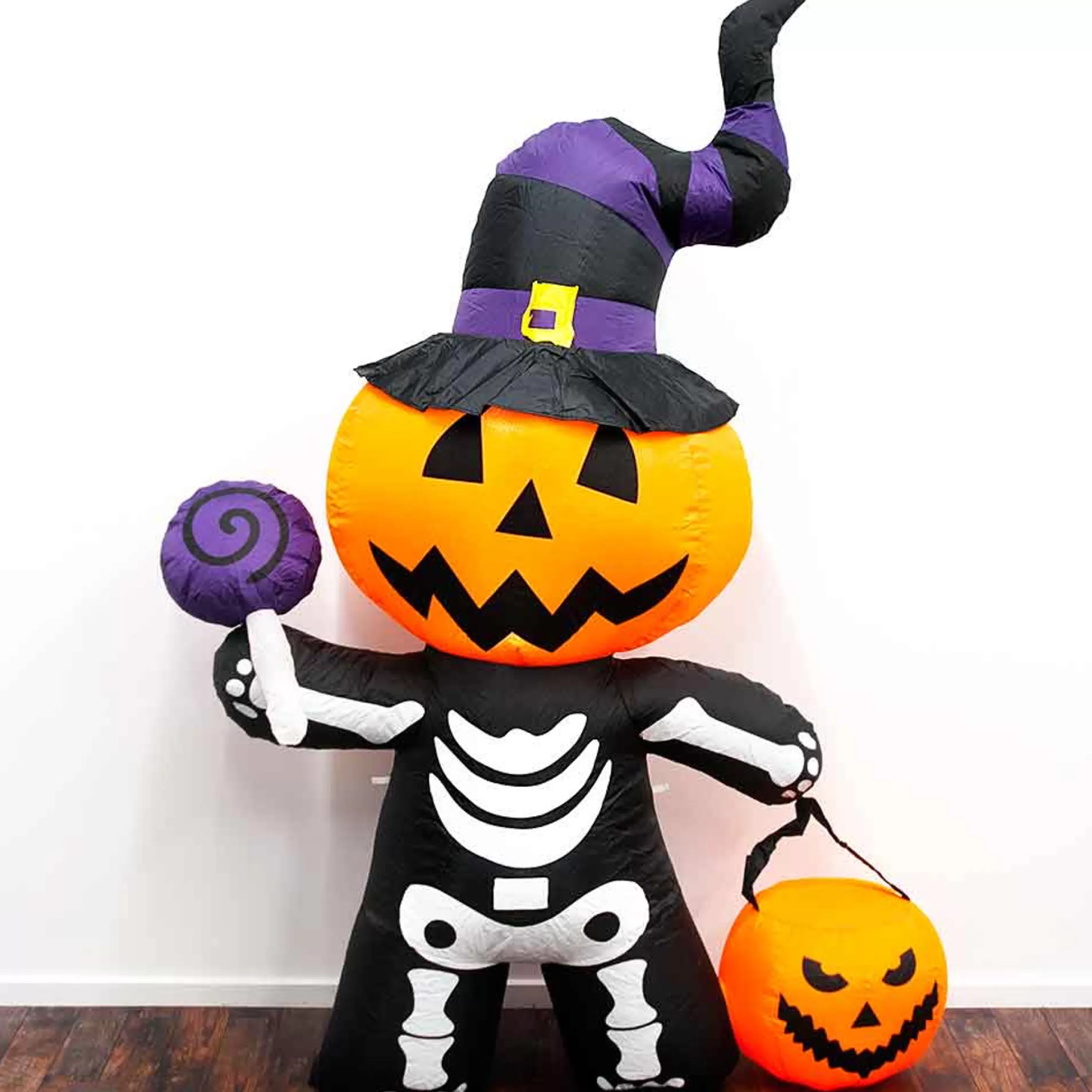 Outlet Witches of Halloween Inflatable Skeleton Pumpkin - 180Cm