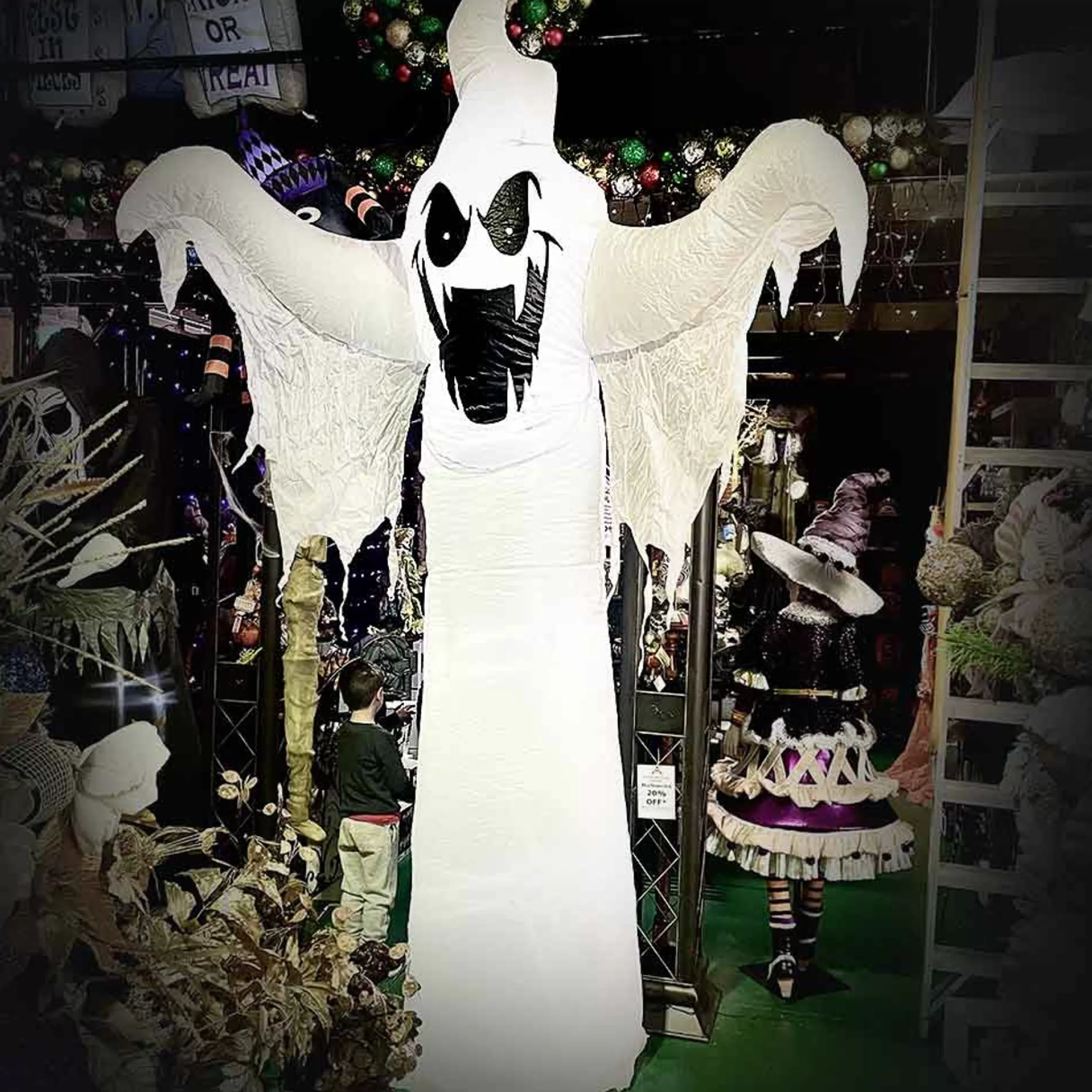 Hot Witches of Halloween Inflatable Tall Ghost - 360Cm